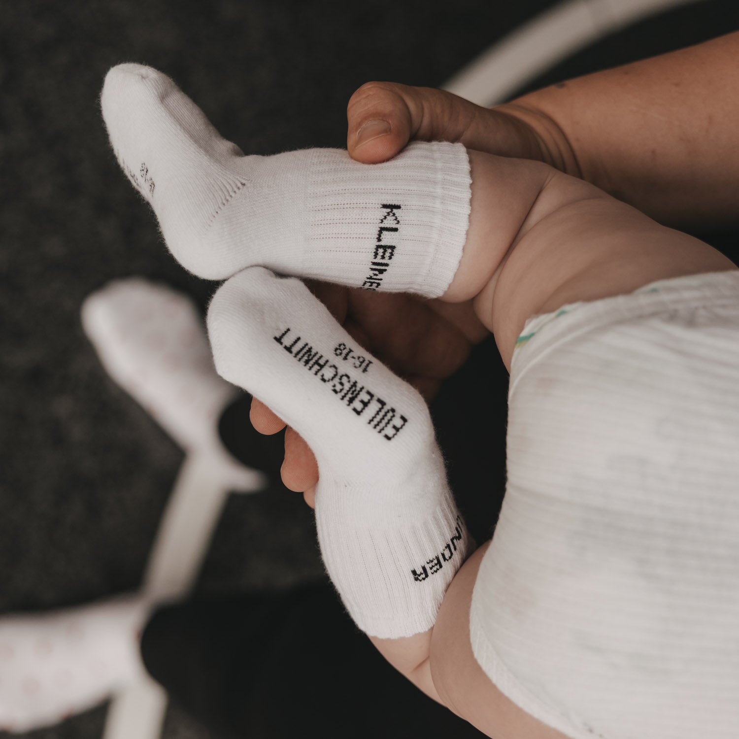 Chaussettes bébé "Kleines Wunder" blanc 16–18 - Eulenschnitt (Image 4)