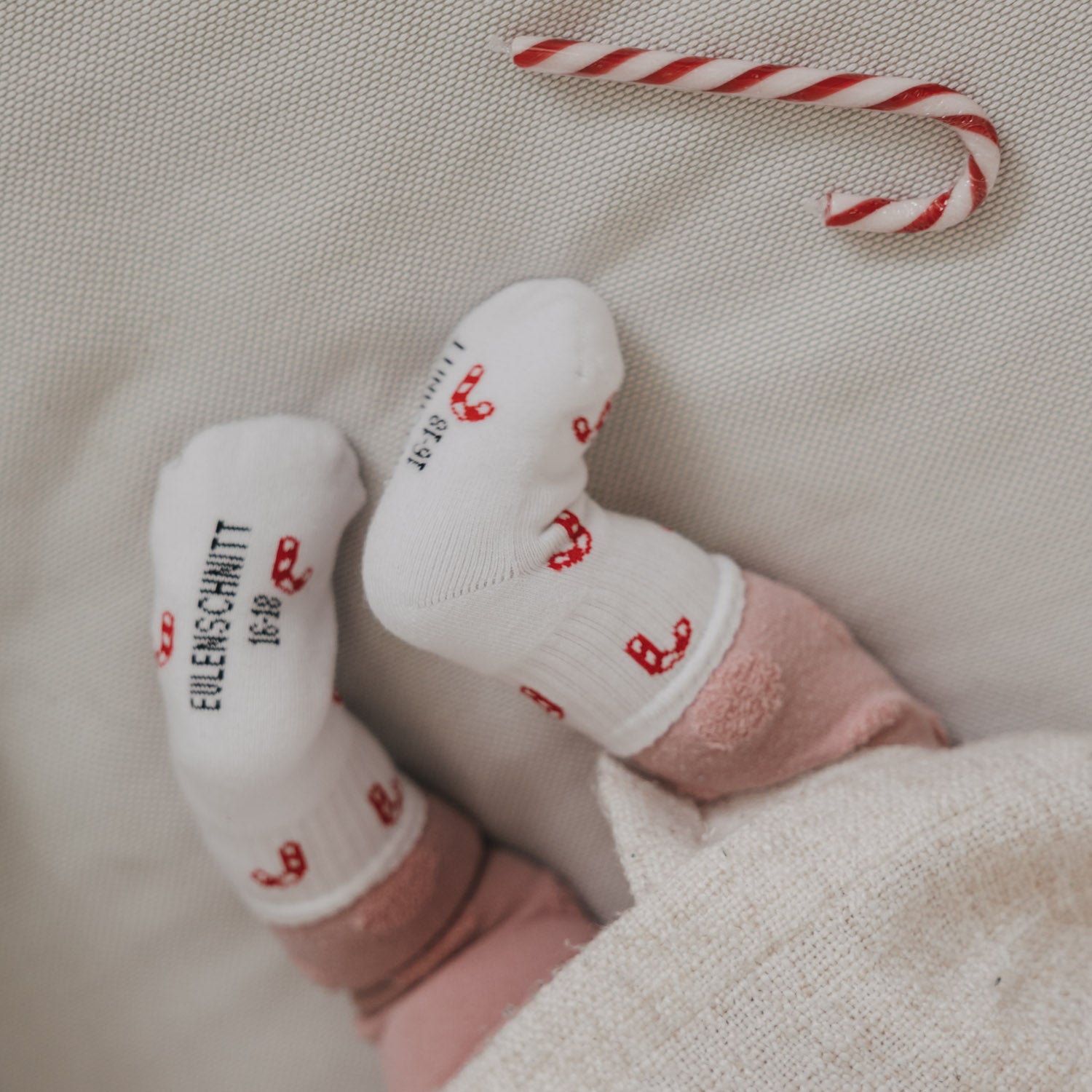 Chaussettes bébé sucres d'orge blanc 16–18 - Eulenschnitt (Image 4)