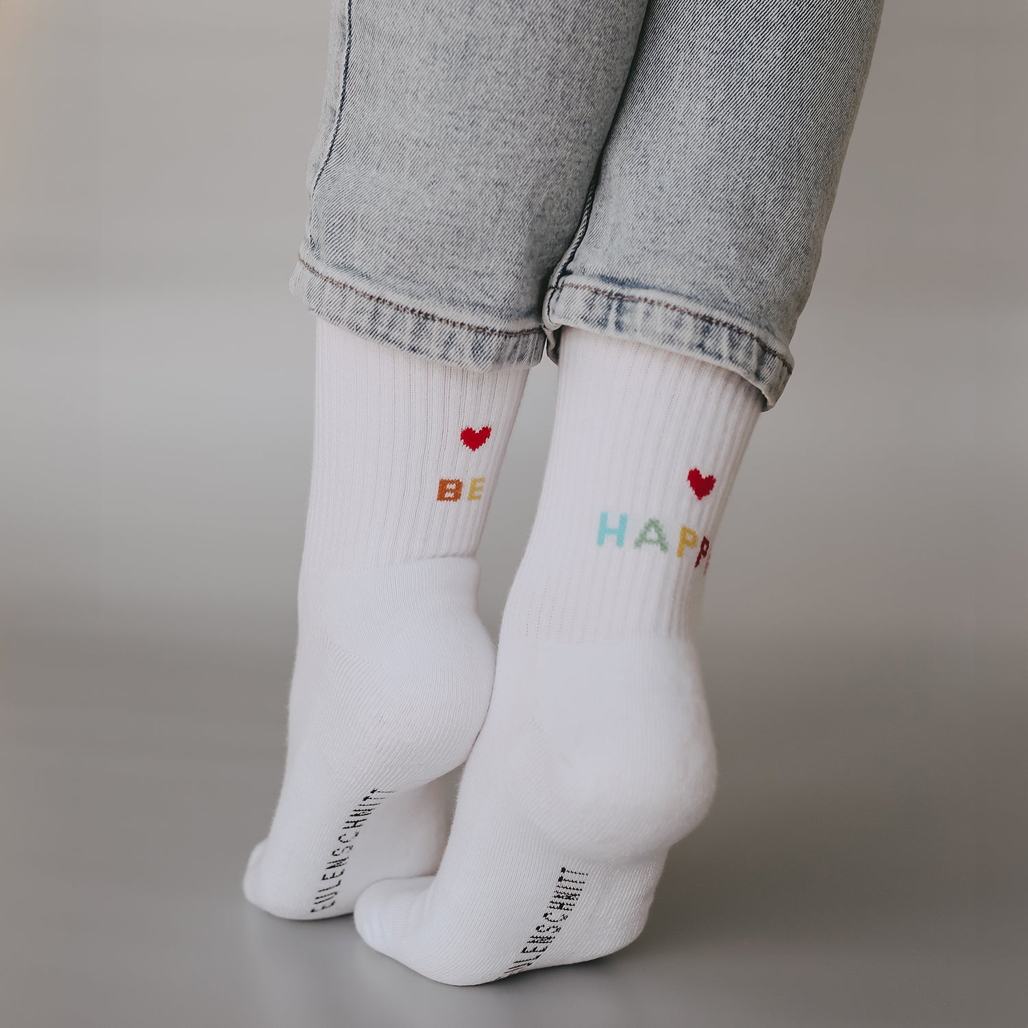 Calzini "BE HAPPY" bianco 39-42 - Eulenschnitt