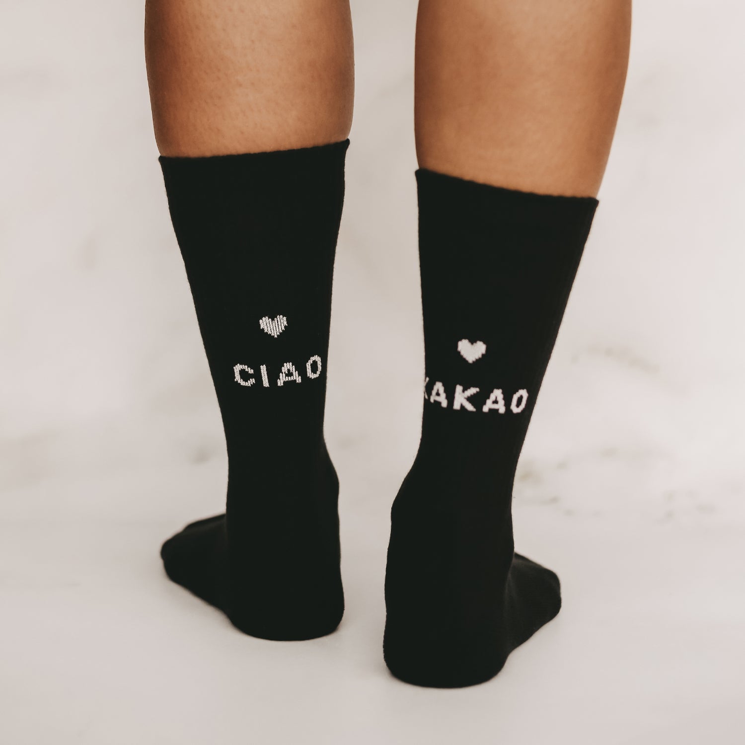 Socks "CIAO KAKAO" black 35-38 - Eulenschnitt
