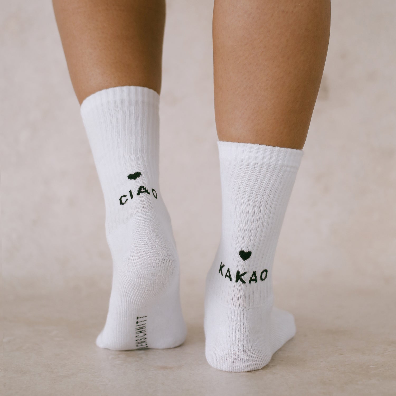 Socken "CIAO KAKAO" weiss 39-42 - Eulenschnitt