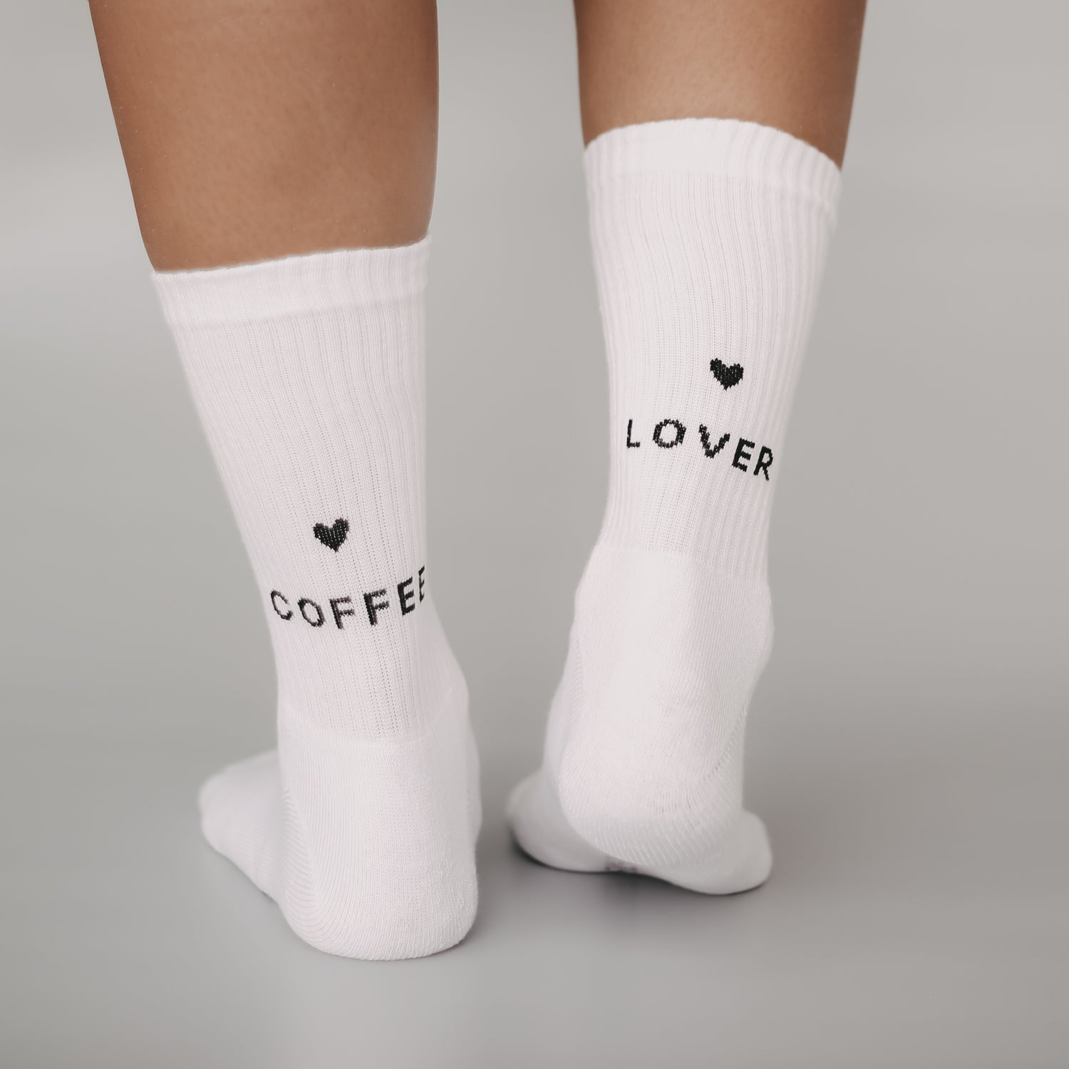 Socken "COFFEE LOVER" weiss 39-42 - Eulenschnitt
