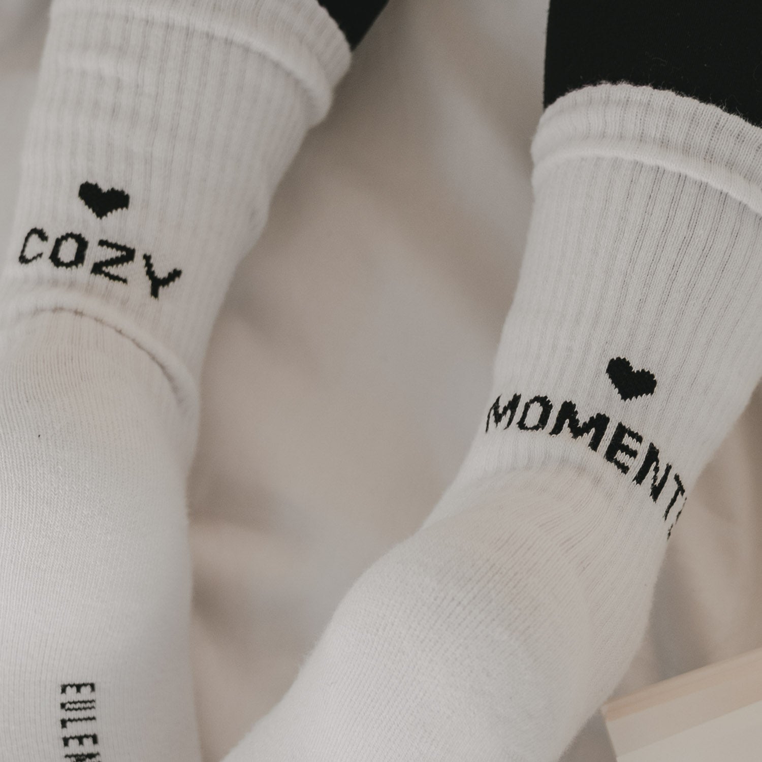 Socken "Cozy Moments" weiss 35-38 - Eulenschnitt