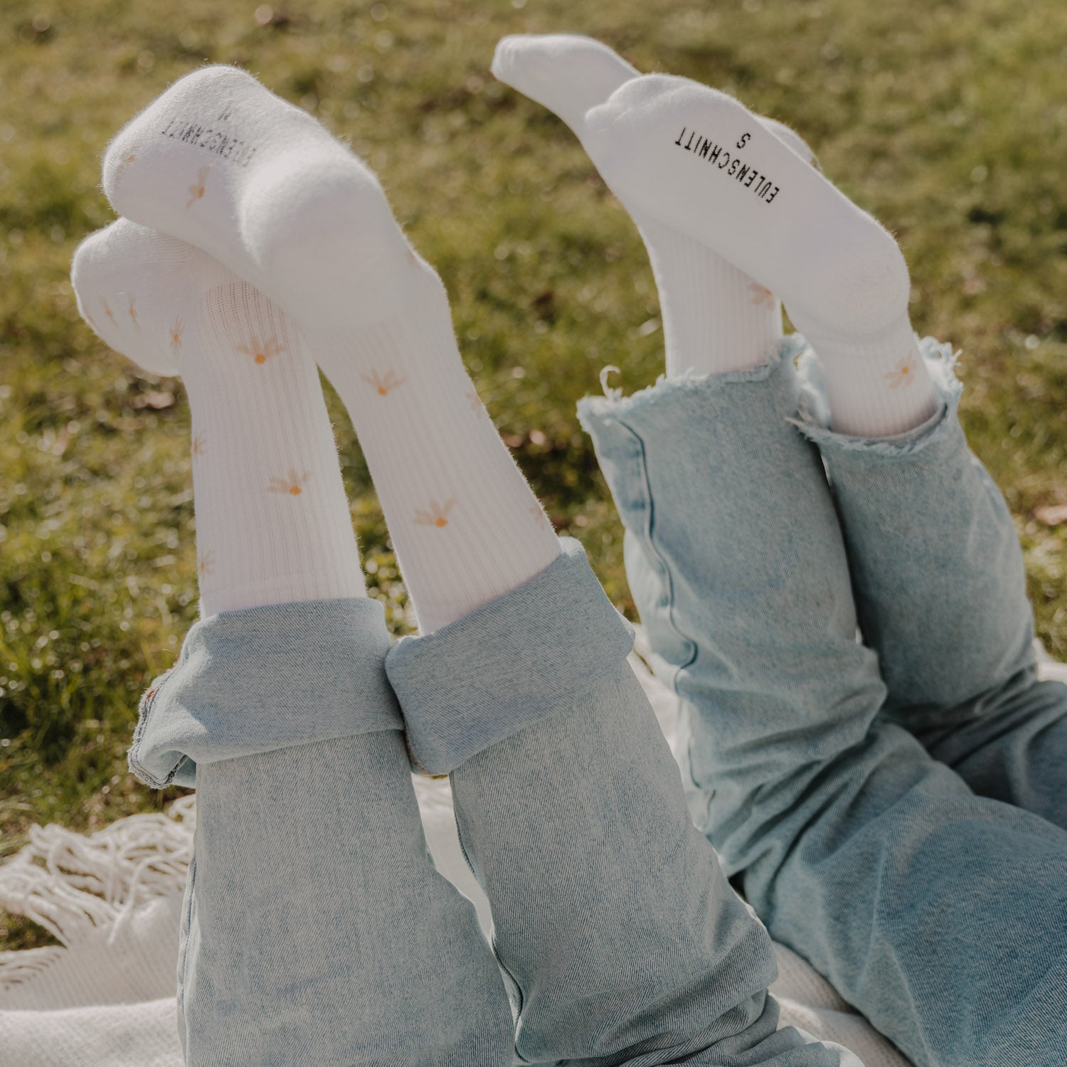 Socks "Daisy" white 39-42 - Eulenschnitt