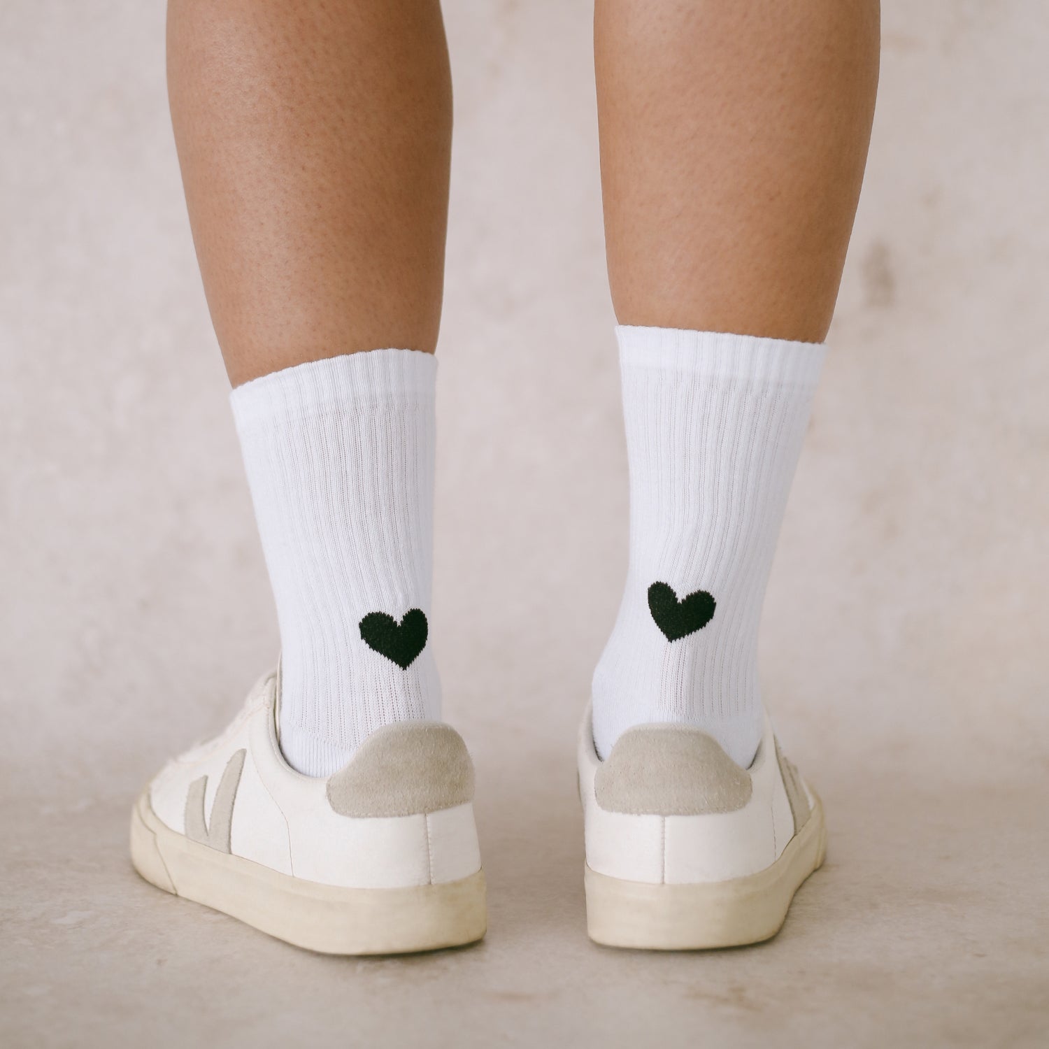 Socks heart white 39-42 - Eulenschnitt