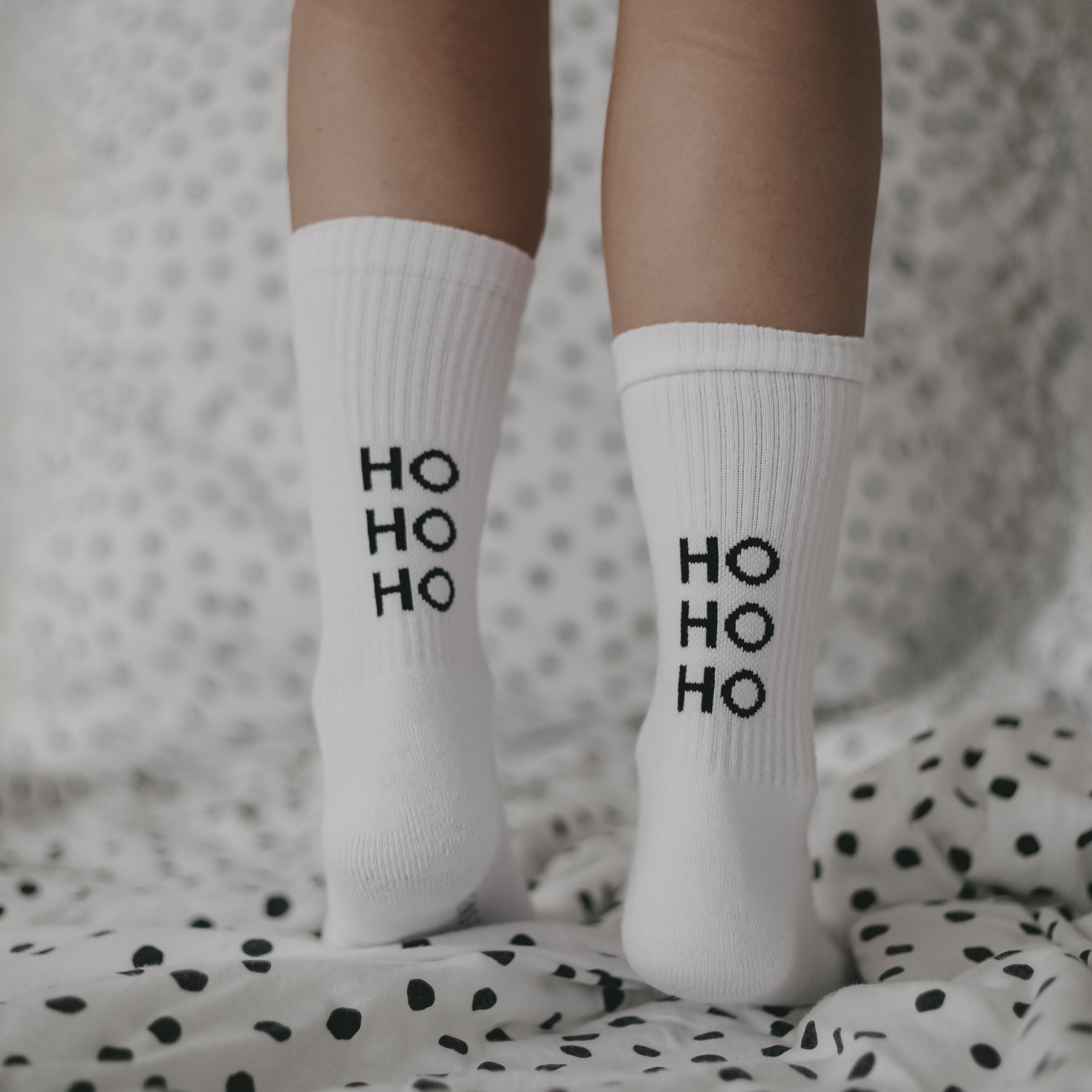 Socks "HO HO HO" white 35-38 - Eulenschnitt