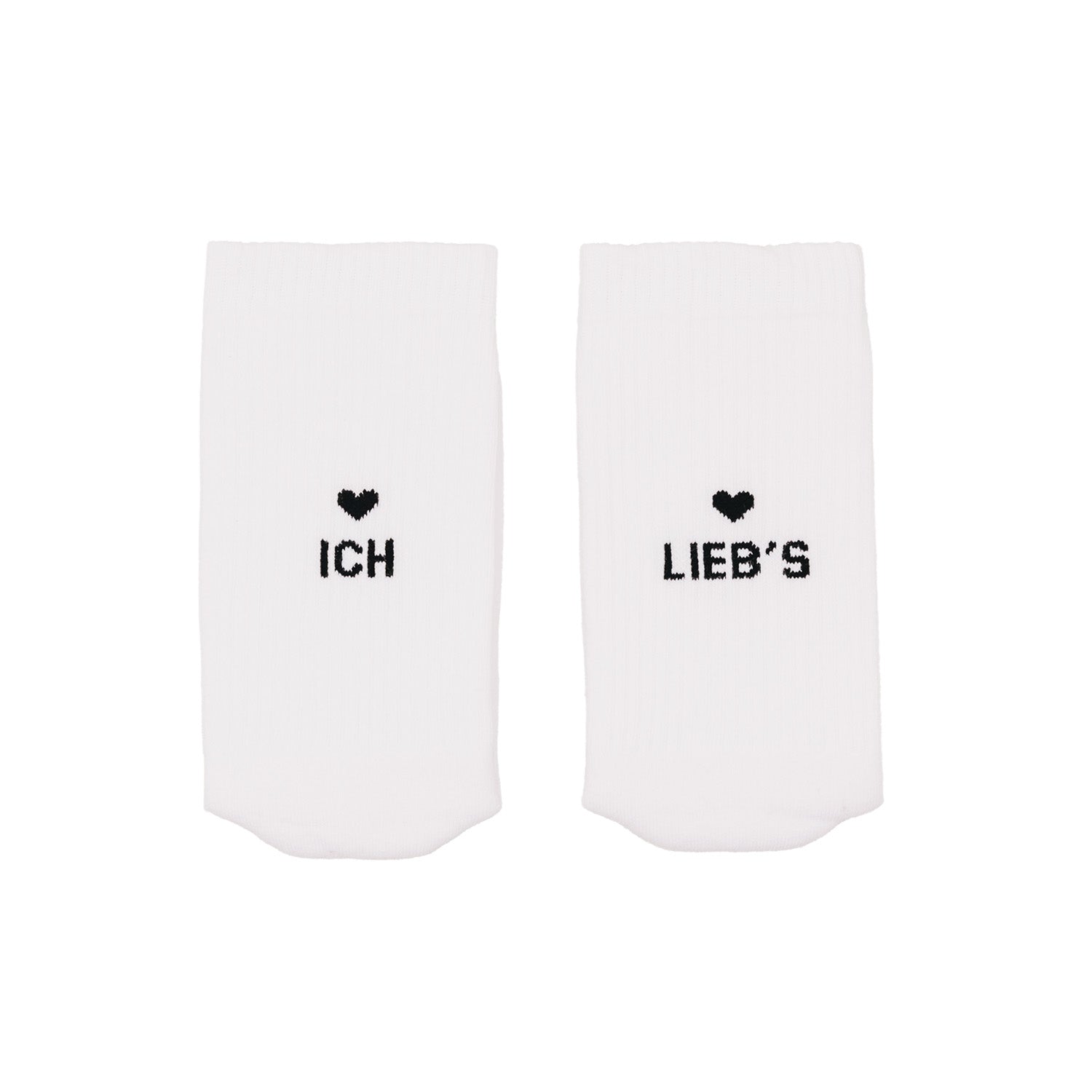 Socken "Ich Liebs" weiss 39-42 - Eulenschnitt