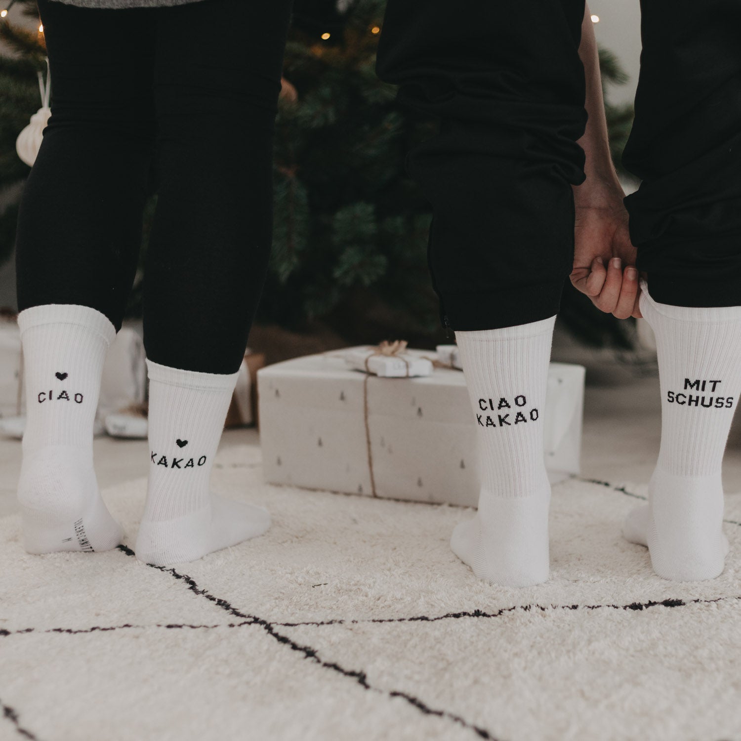 Socken "mit Schuss" weiss 39–42 - Eulenschnitt