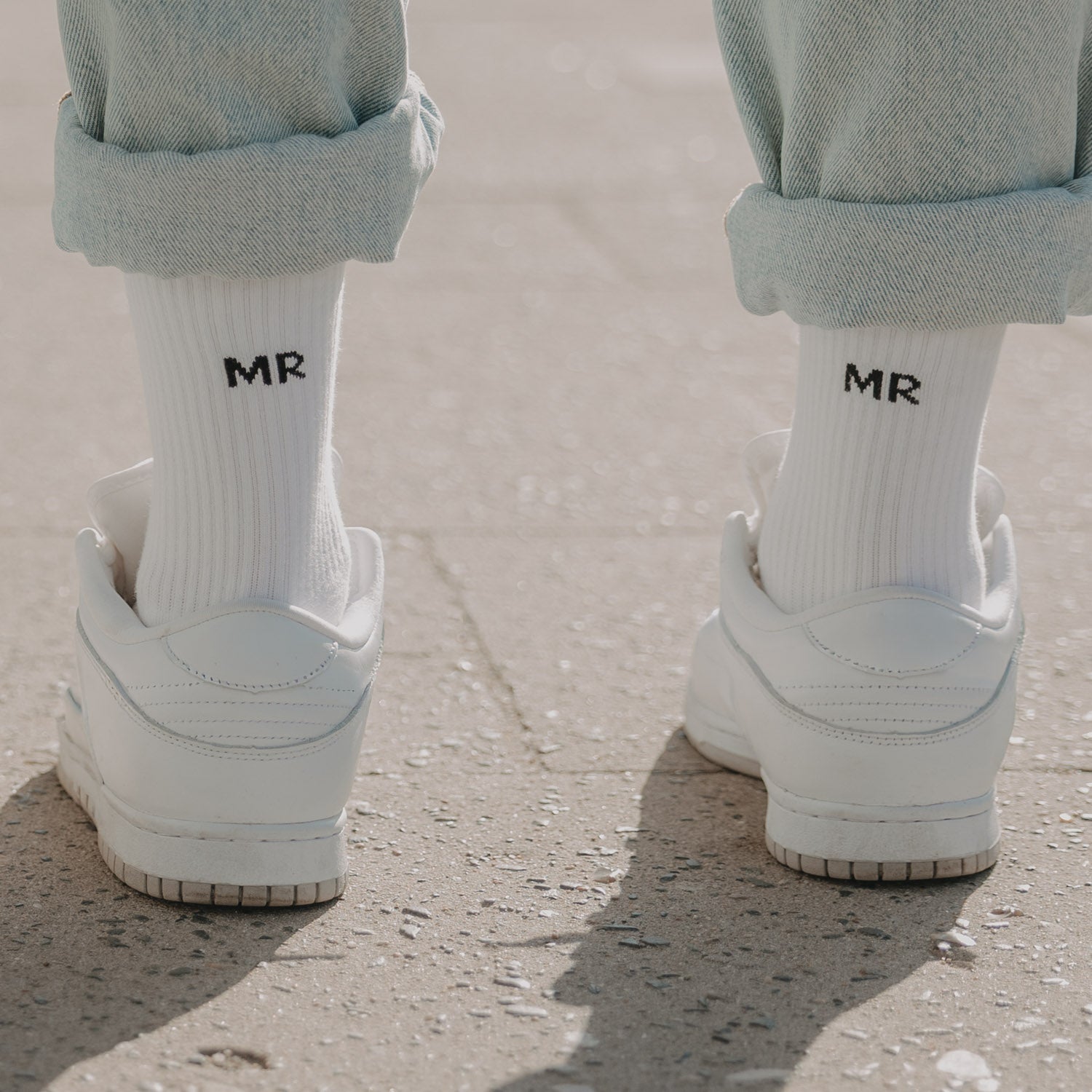 Socks "Mr" white 43-46 - Eulenschnitt