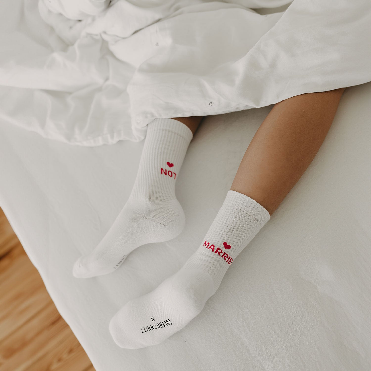 Socken "Not Married" weiss 43-46 - Limited Edition - Eulenschnitt