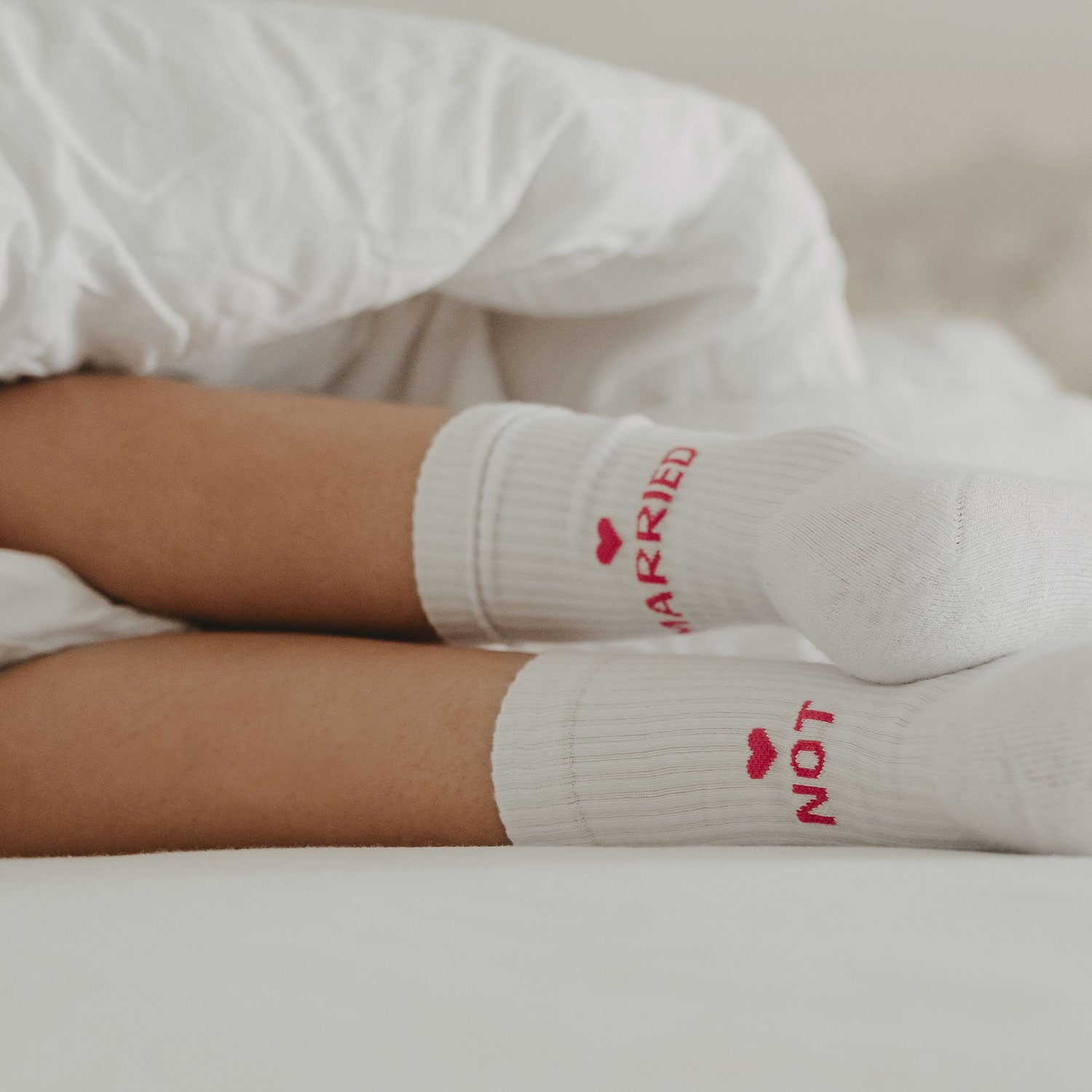 Socken "Not Married" weiss 43-46 - Limited Edition - Eulenschnitt