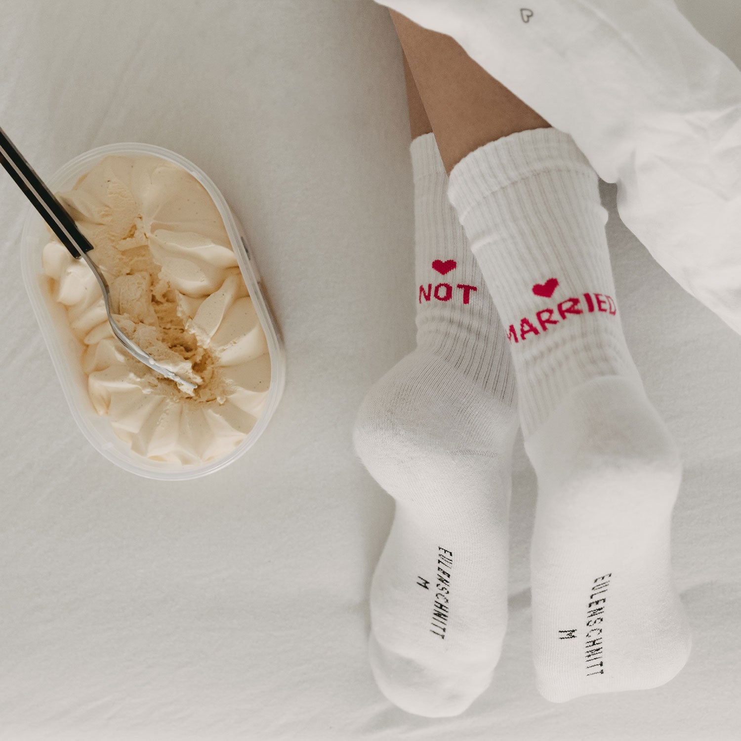Socken "Not Married" weiss 43-46 - Limited Edition - Eulenschnitt