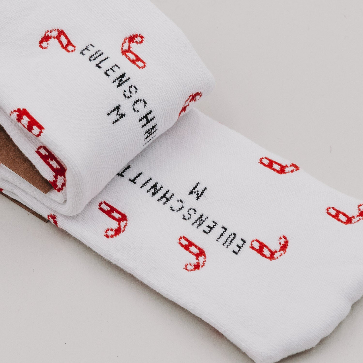 Candy cane socks white 39-42 - Eulenschnitt