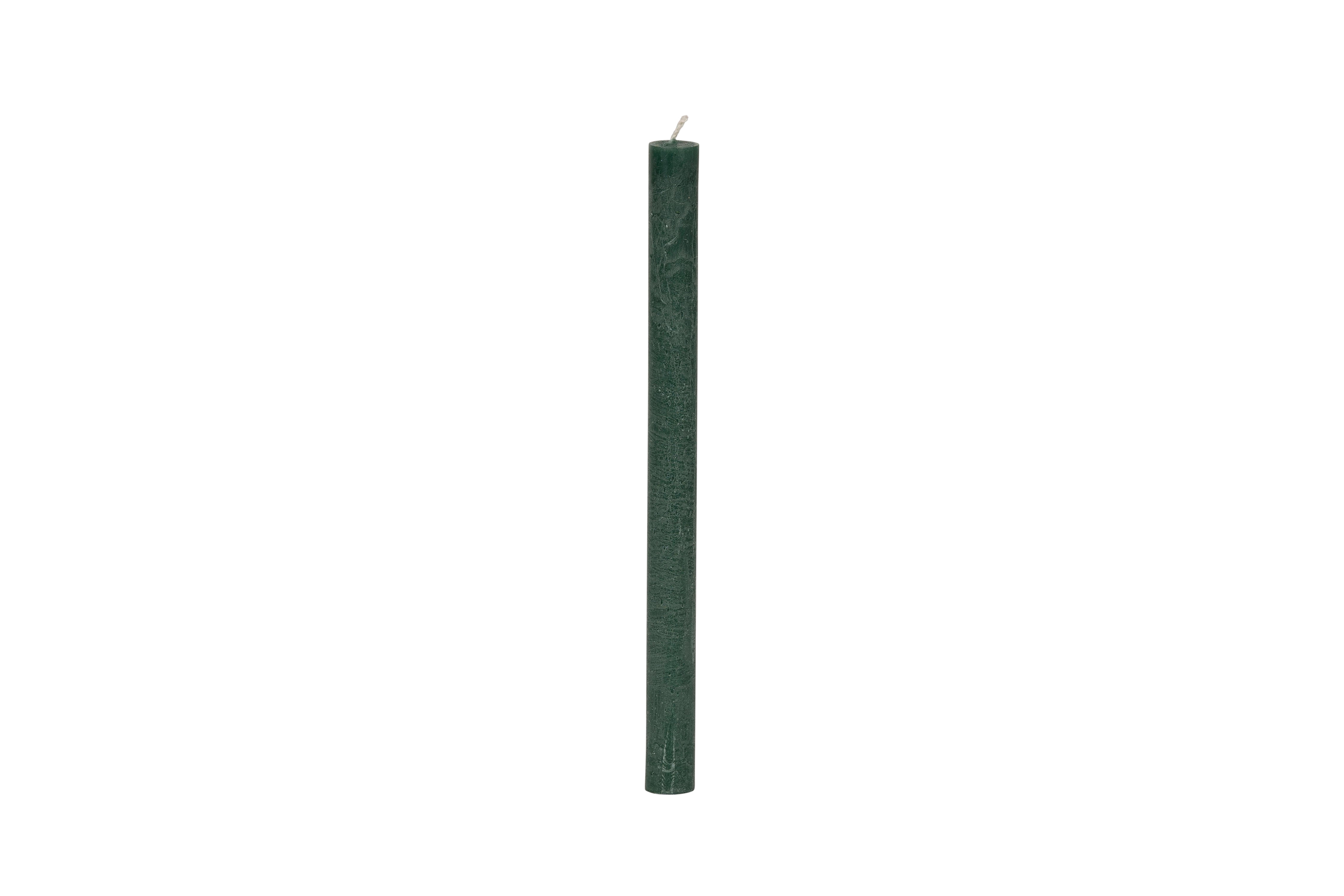 Stabkerze 28x2.2cm Tannengrün - Weizenkorn