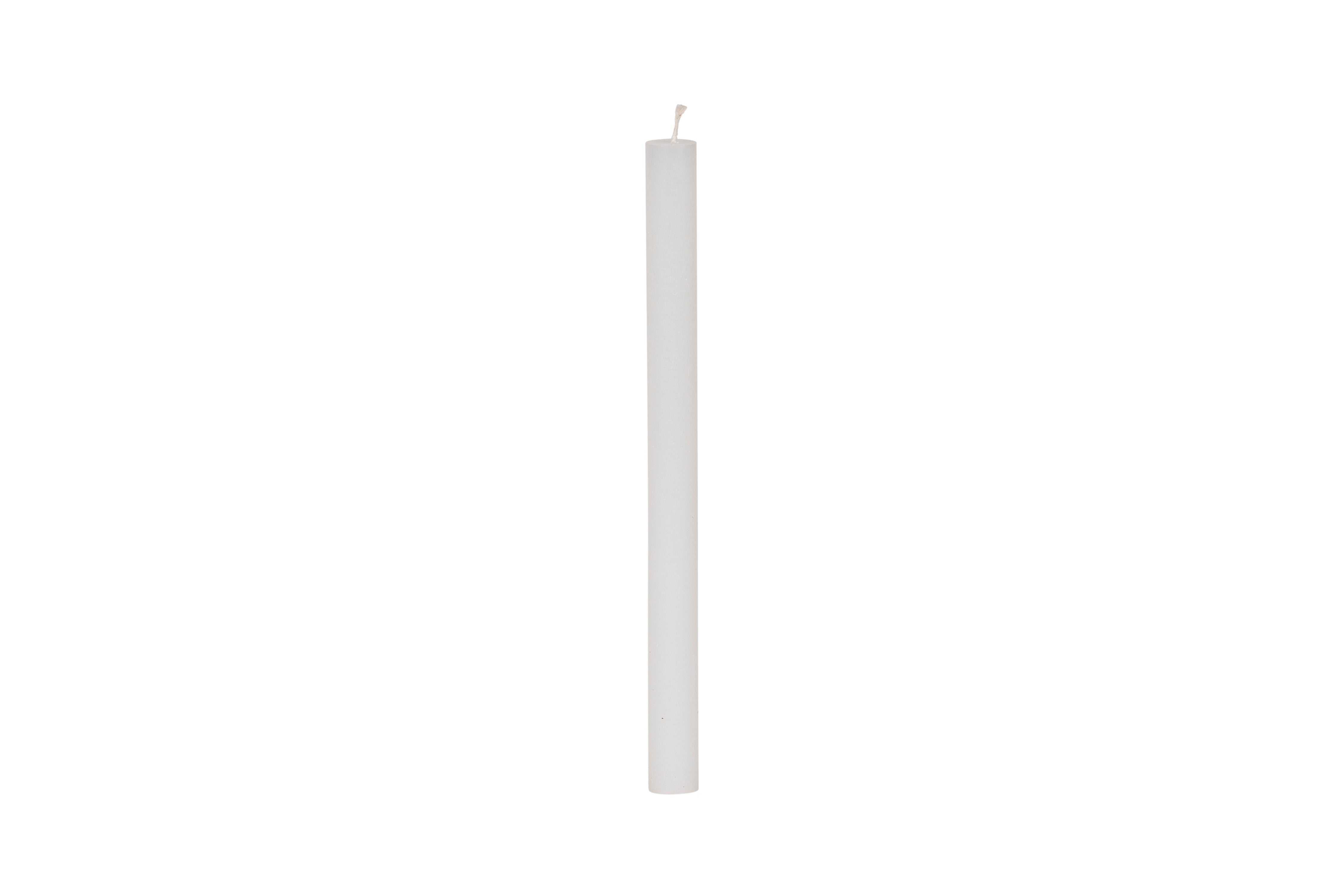 Stabkerze 28x2.2cm Weiss - Weizenkorn