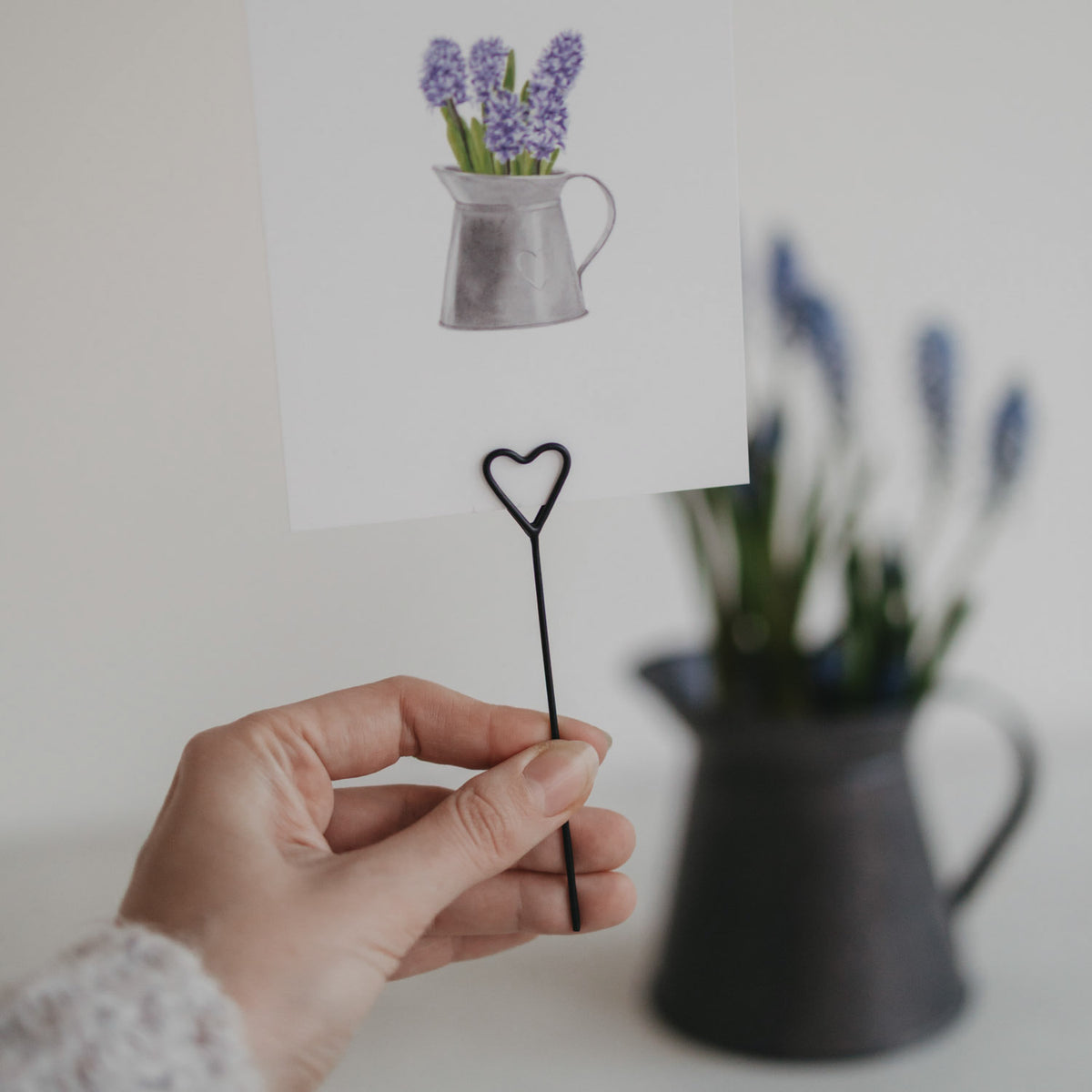 Card holder picks mini heart set of 6 - Eulenschnitt