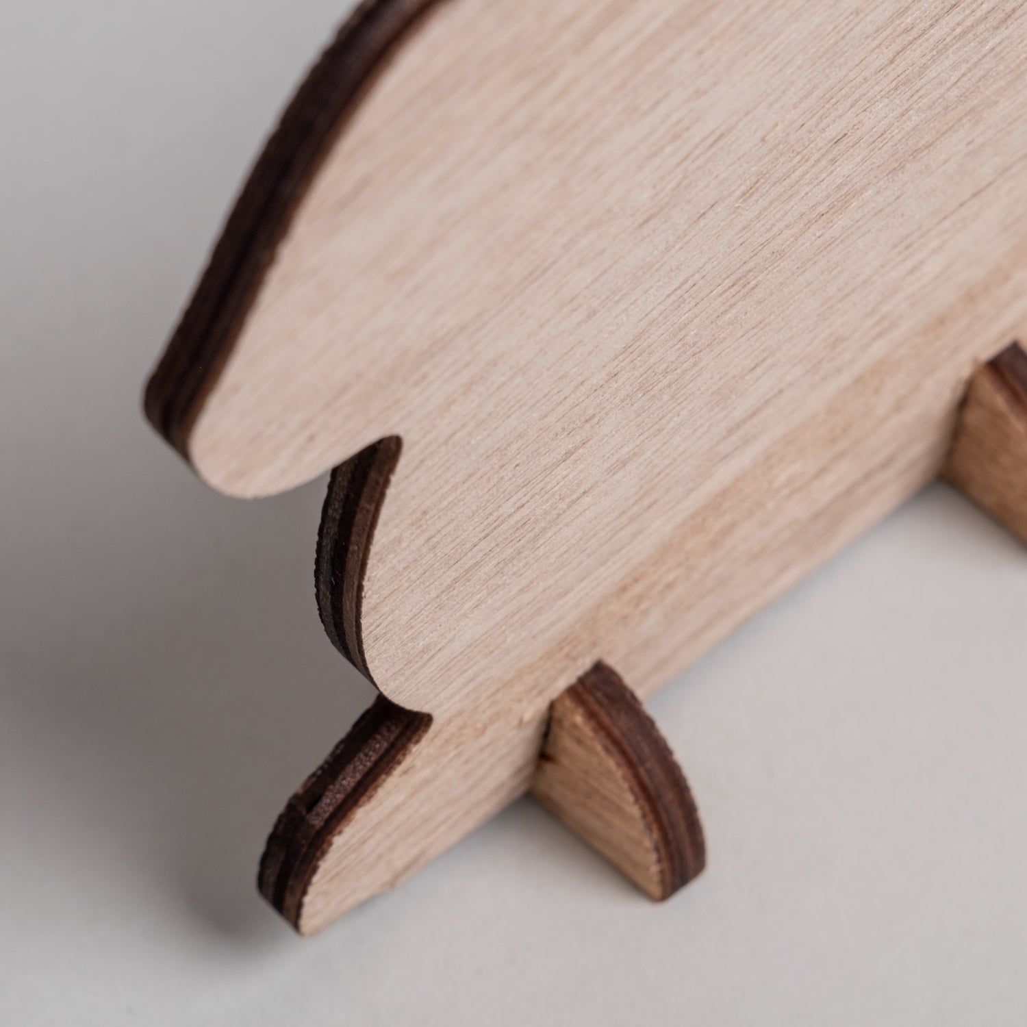 Conigli in legno naturale set da 2 - Eulenschnitt