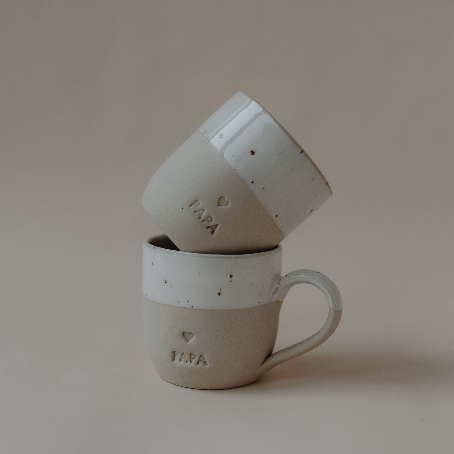 Steingut Espressobecher "PAPA" – handgemacht - Eulenschnitt