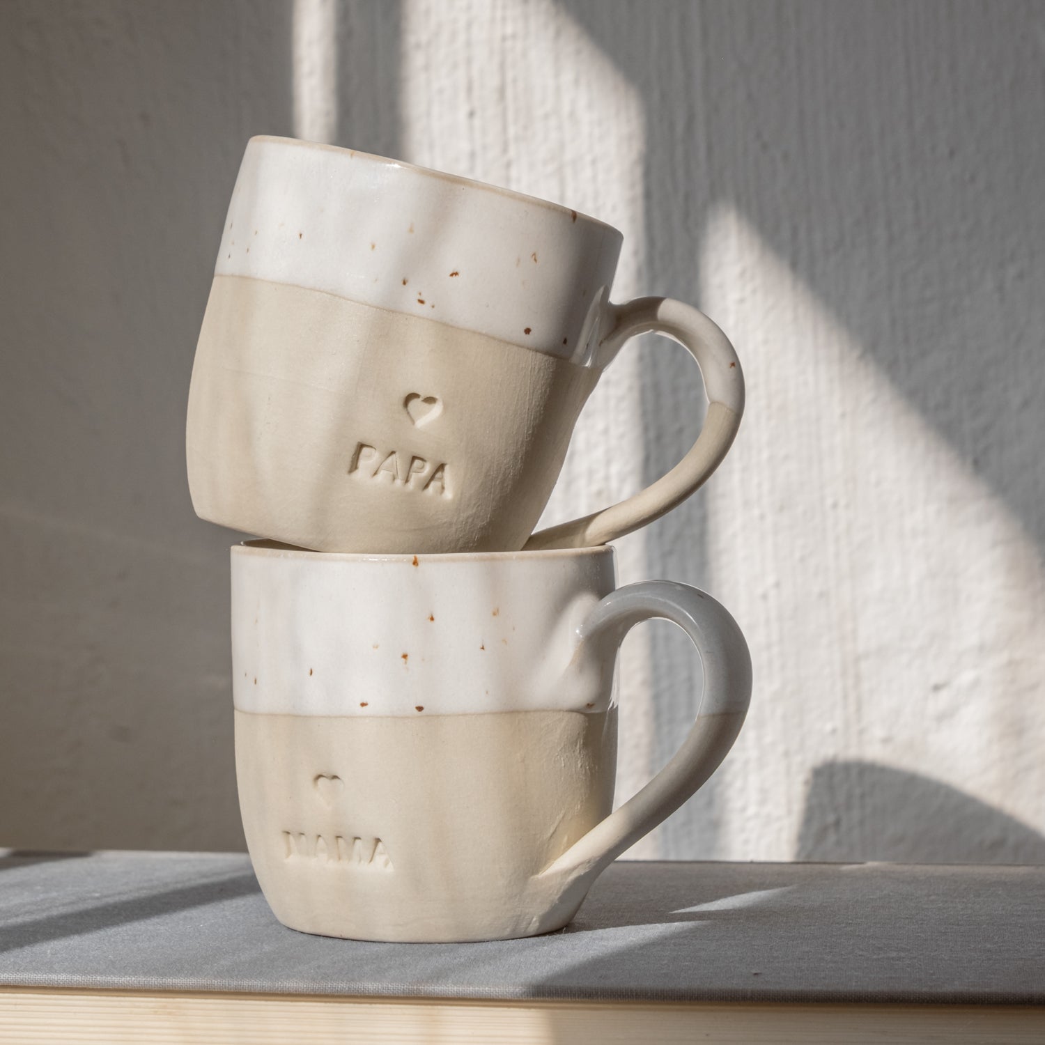 Stoneware Espresso cup "MAMA" - handmade - Eulenschnitt