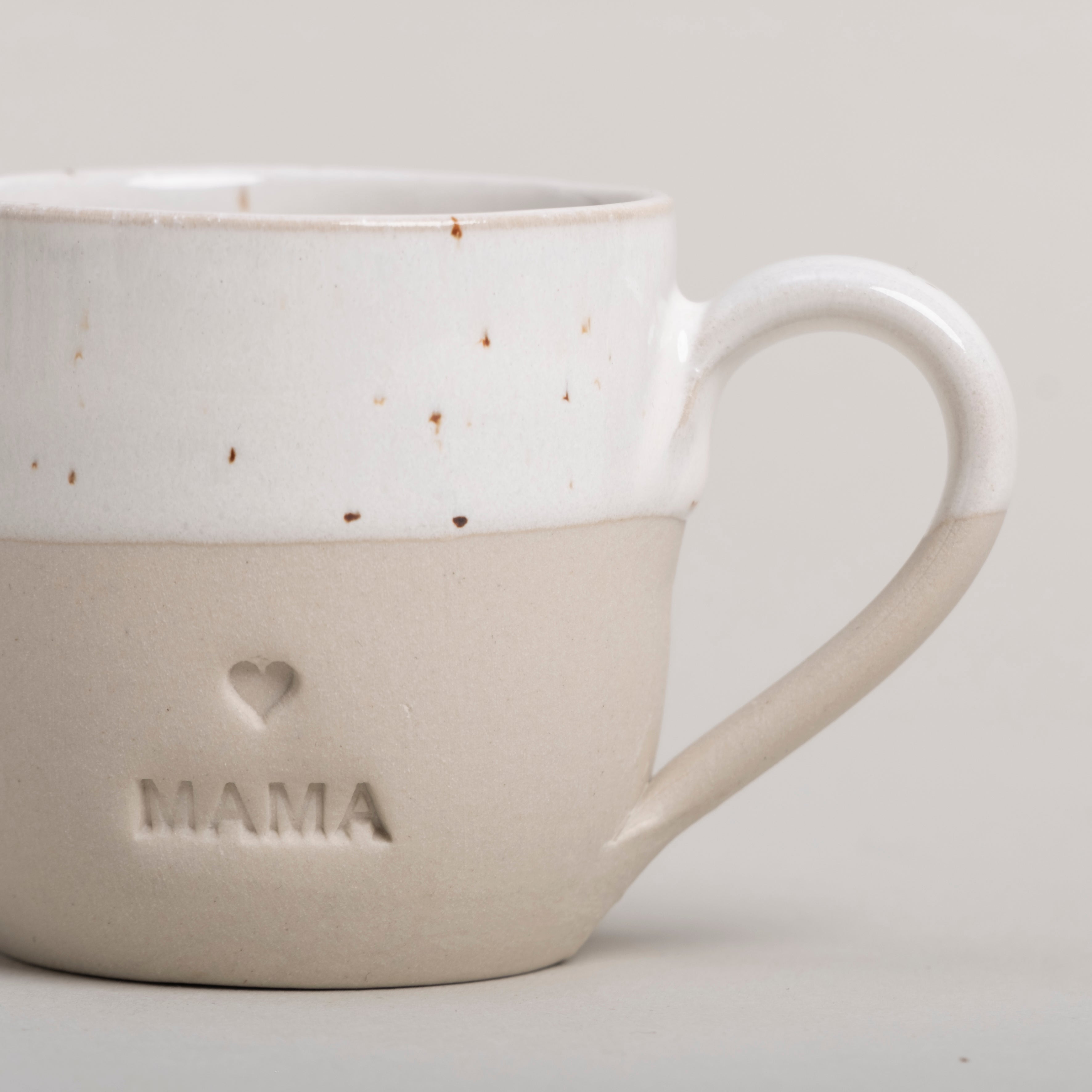 Stoneware Espresso cup "MAMA" - handmade - Eulenschnitt