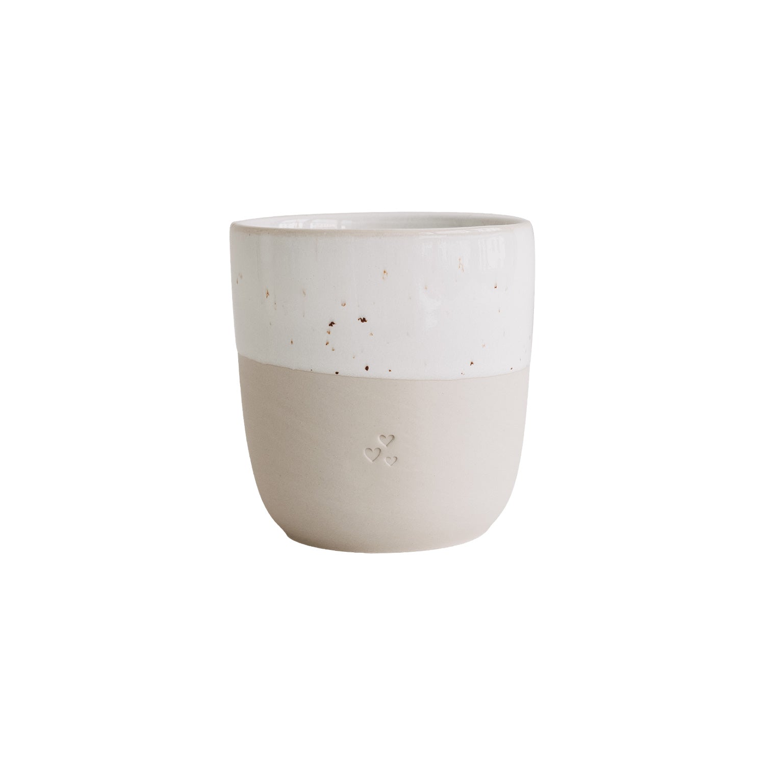 Stoneware mug hearts small – handmade - Eulenschnitt (Image 2)