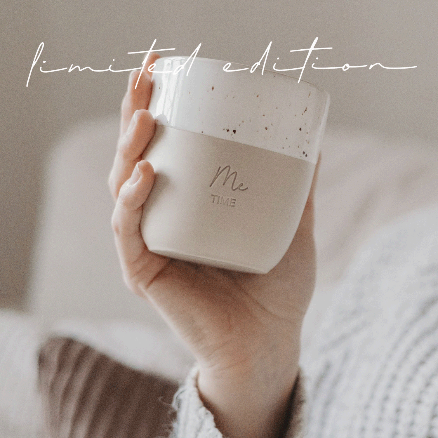 Steingutbecher "Me Time" – handgemacht – Limited Edition - Eulenschnitt