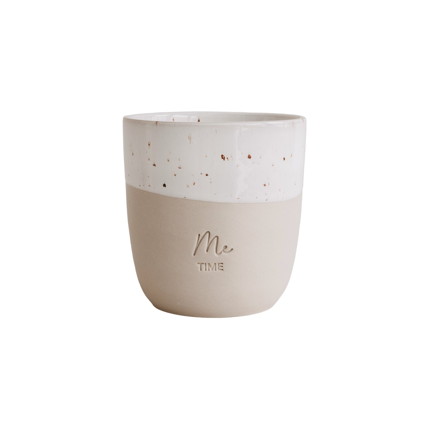 Steingutbecher "Me Time" – handgemacht – Limited Edition - Eulenschnitt