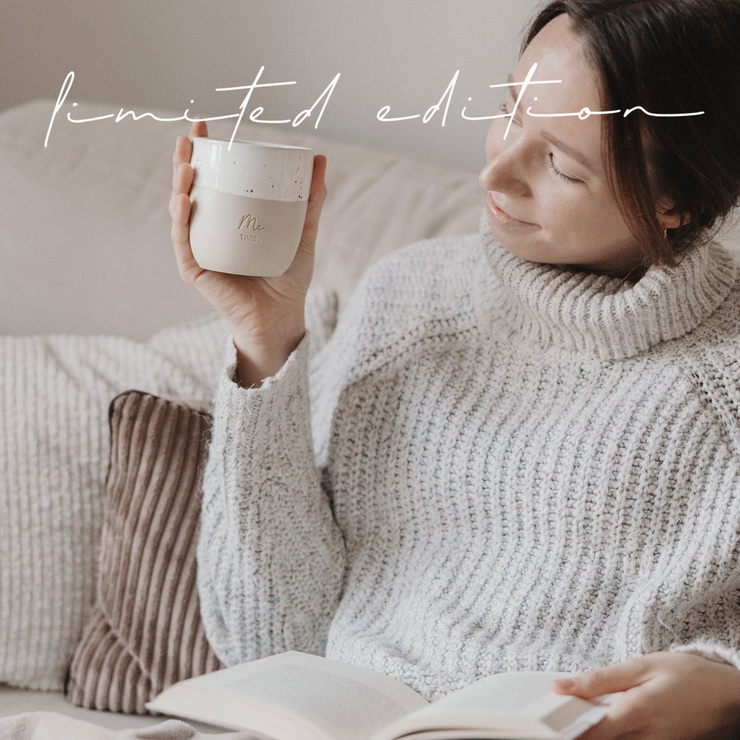 Steingutbecher "Me Time" – handgemacht – Limited Edition - Eulenschnitt