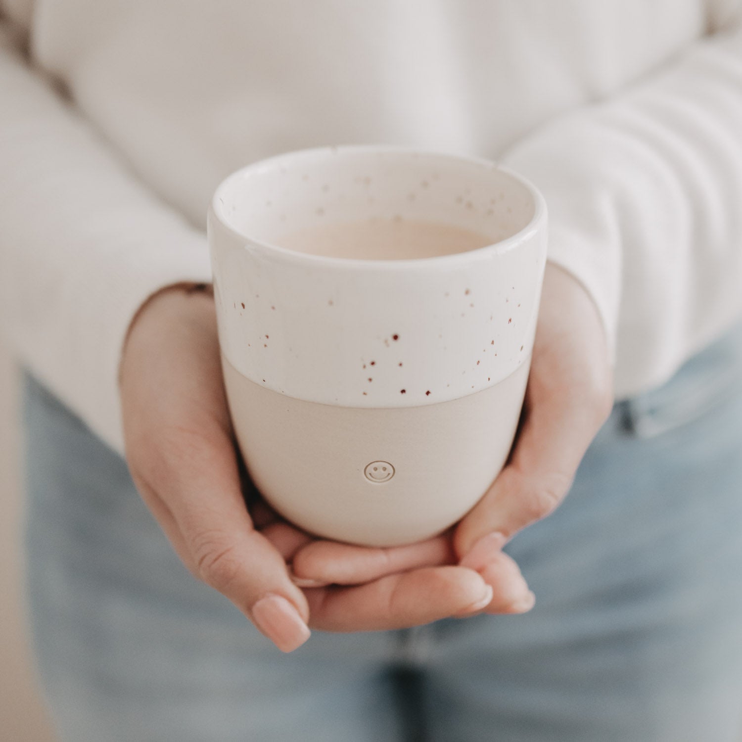 Stoneware mug "Smiley" – handmade - Eulenschnitt