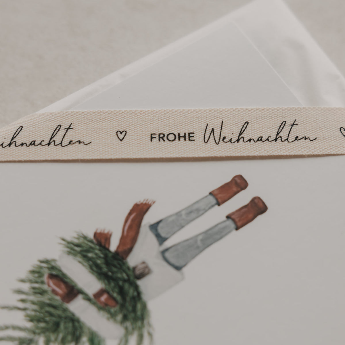 Gift ribbon "Frohe Weihnachten" 5m - Eulenschnitt (Image 2)