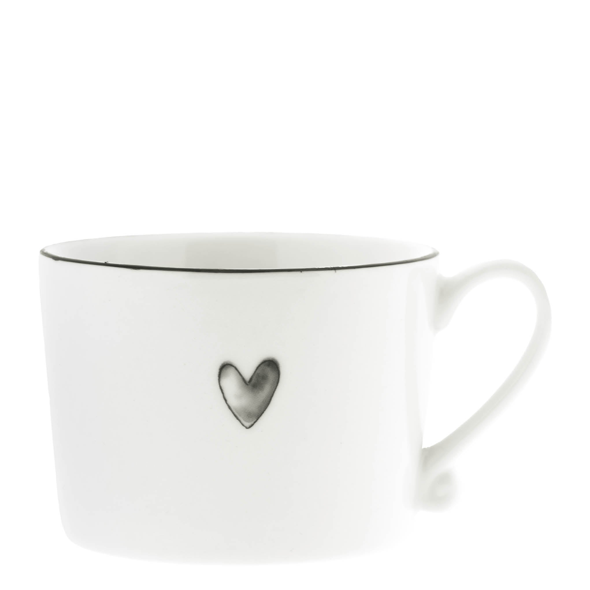 Tasse "big heart" gross schwarz - Bastion Collections