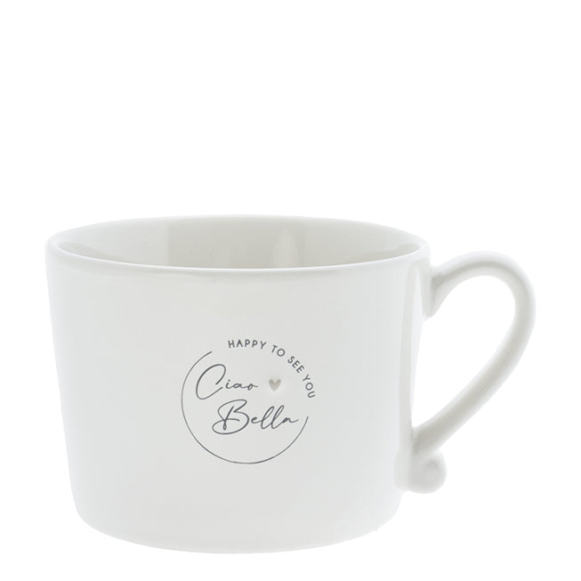 Tasse "Ciao Bella" gross schwarz - Bastion Collections