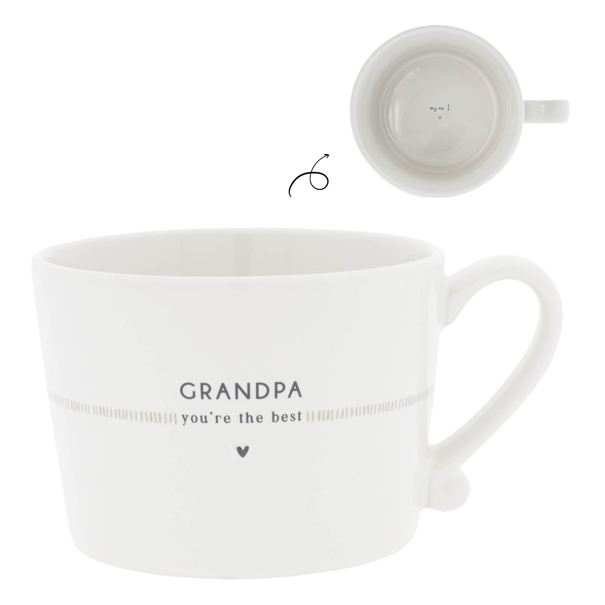Tasse "Grandpa – you're the best" gross beige - Bastion Collections