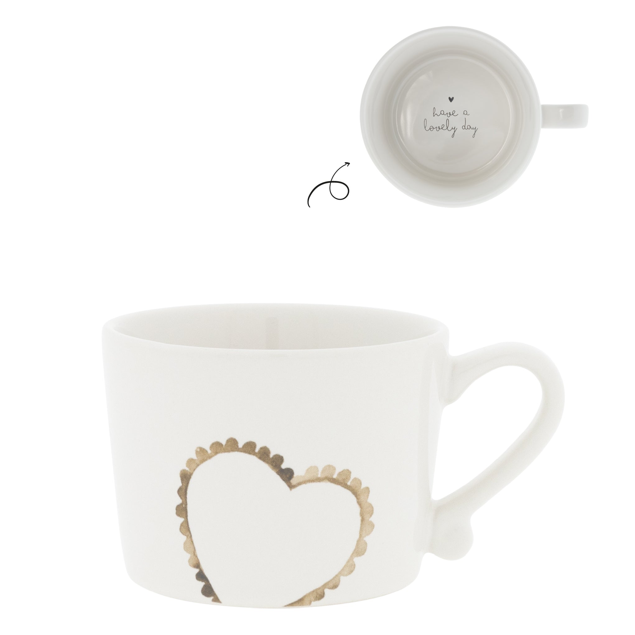 Tasse "heart" klein braun - Bastion Collections