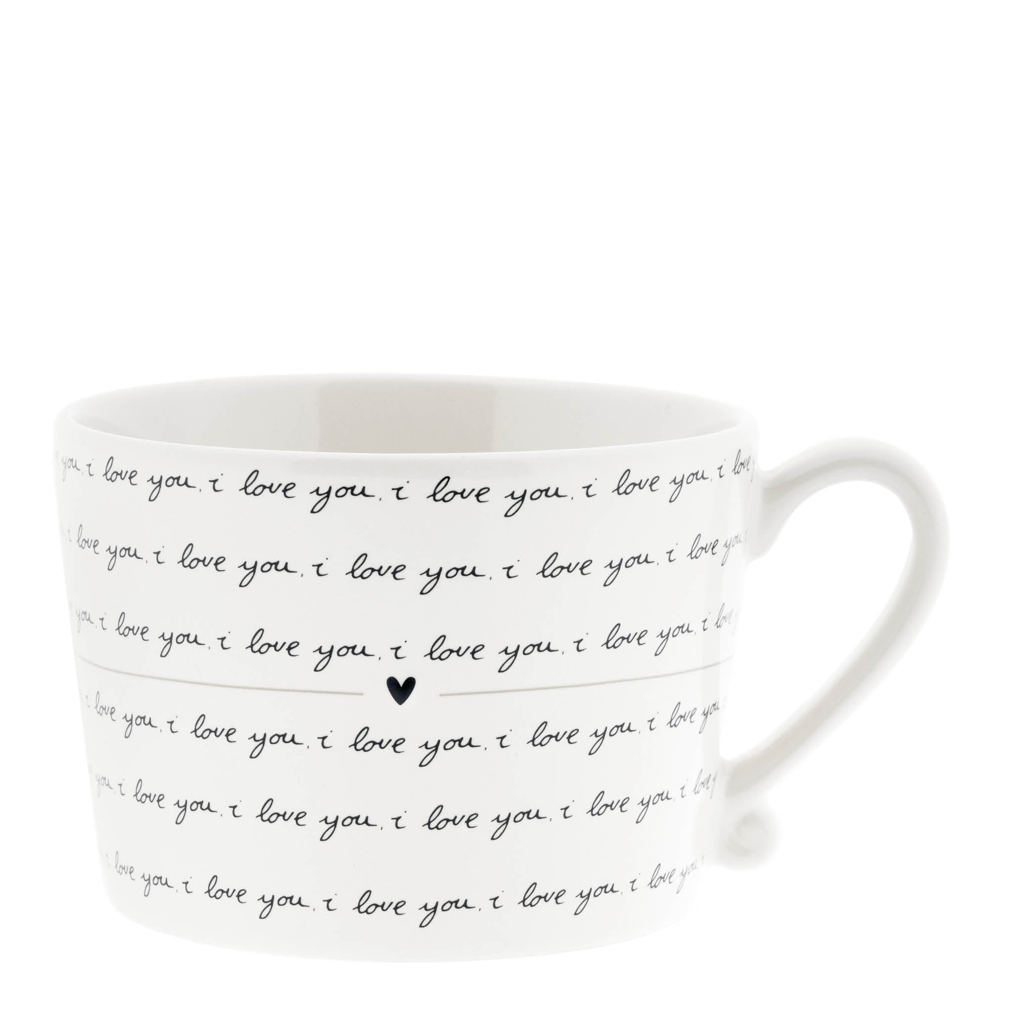 Tasse "I love you" gross schwarz - Bastion Collections