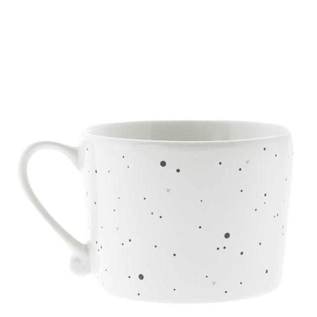 Tasse "Love and little dots" gross schwarz - Bastion Collections