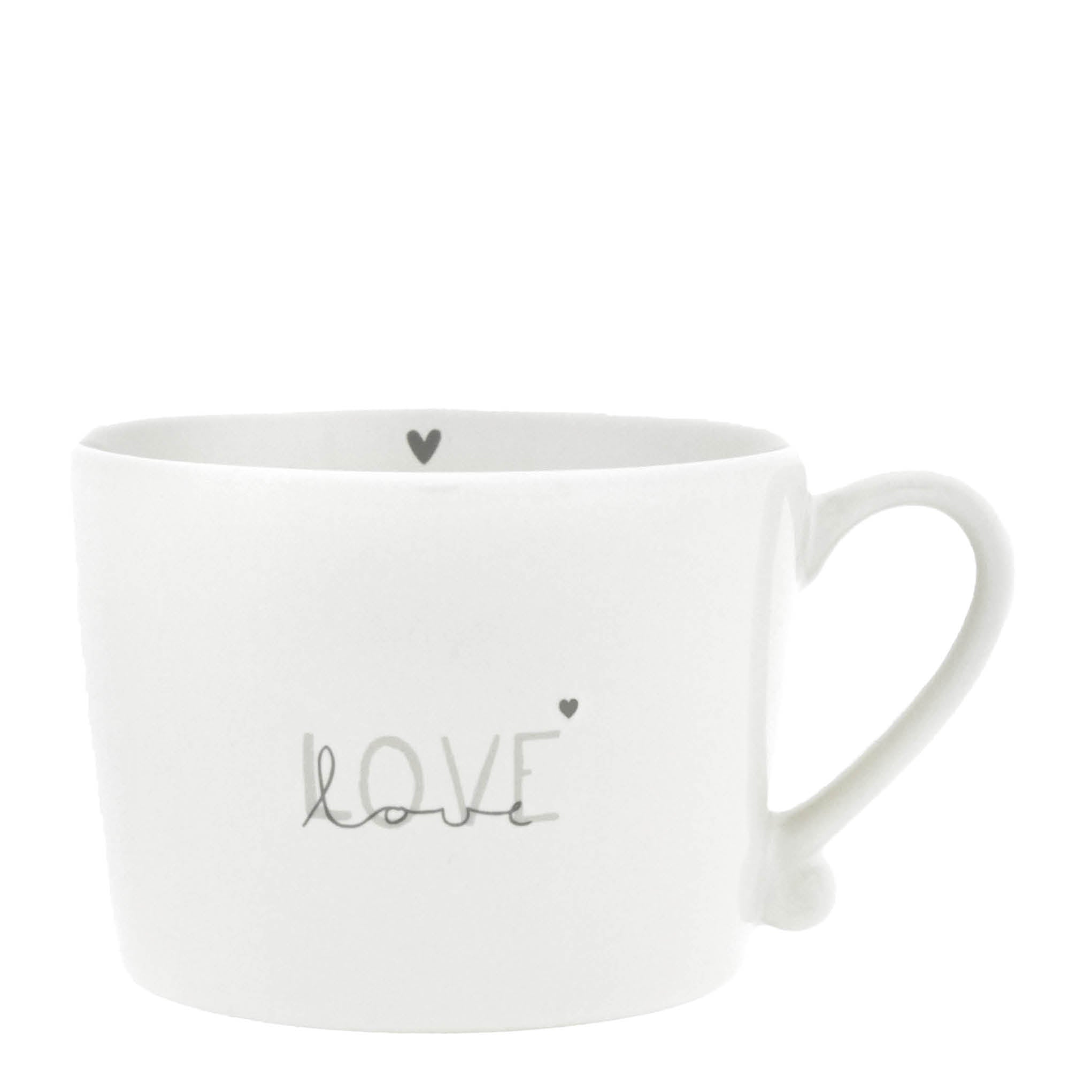 Tasse "Love" gross grau - Bastion Collections