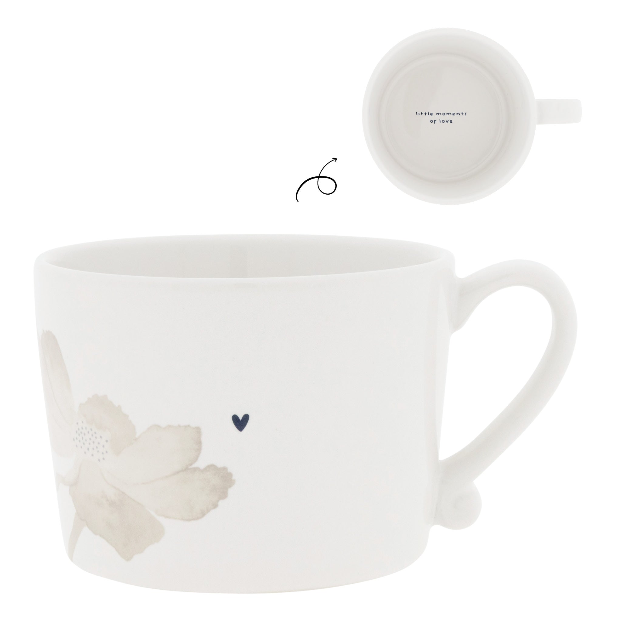Tasse "moments of love" gross beige - Bastion Collections