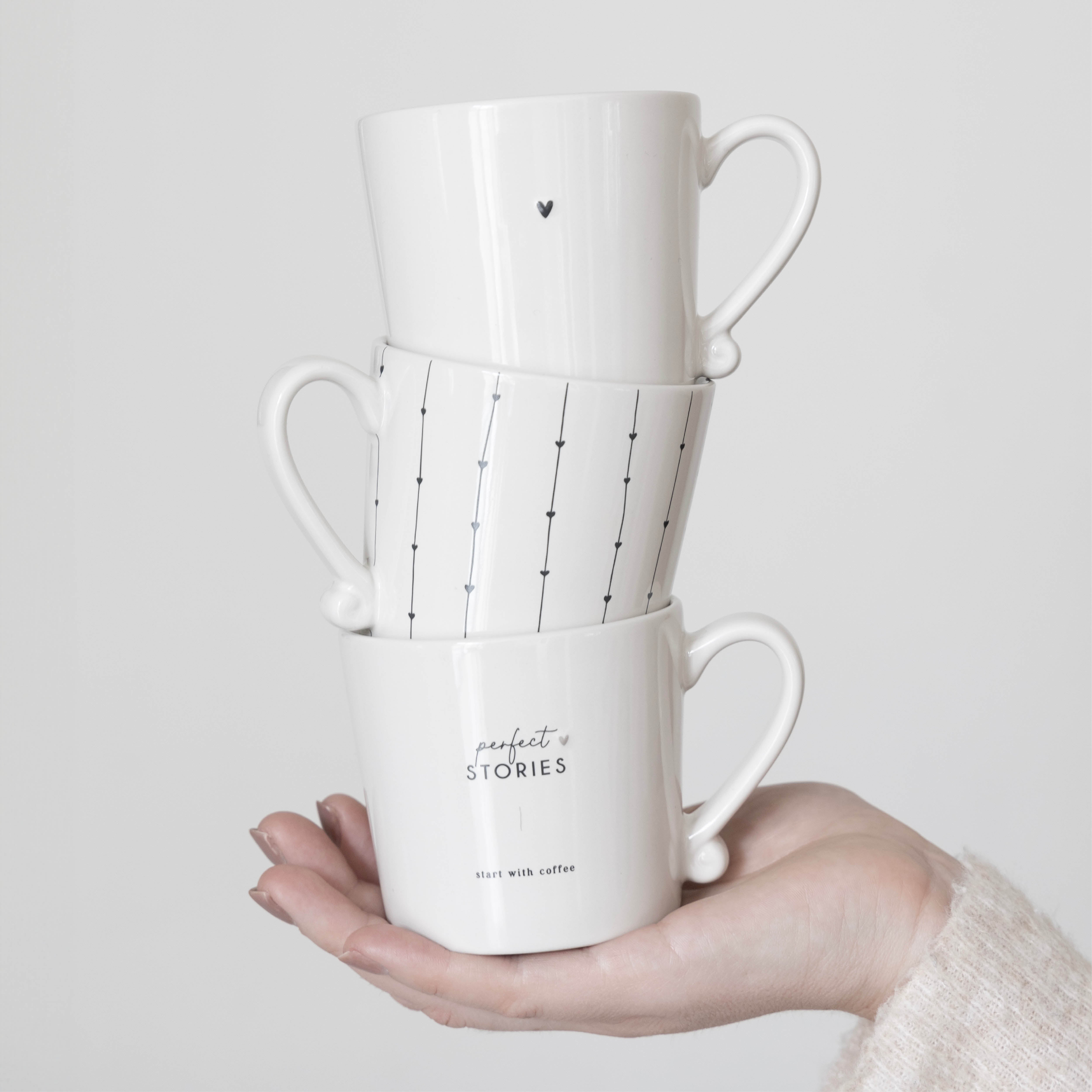 Tasse "perfect stories" schwarz - Bastion Collections