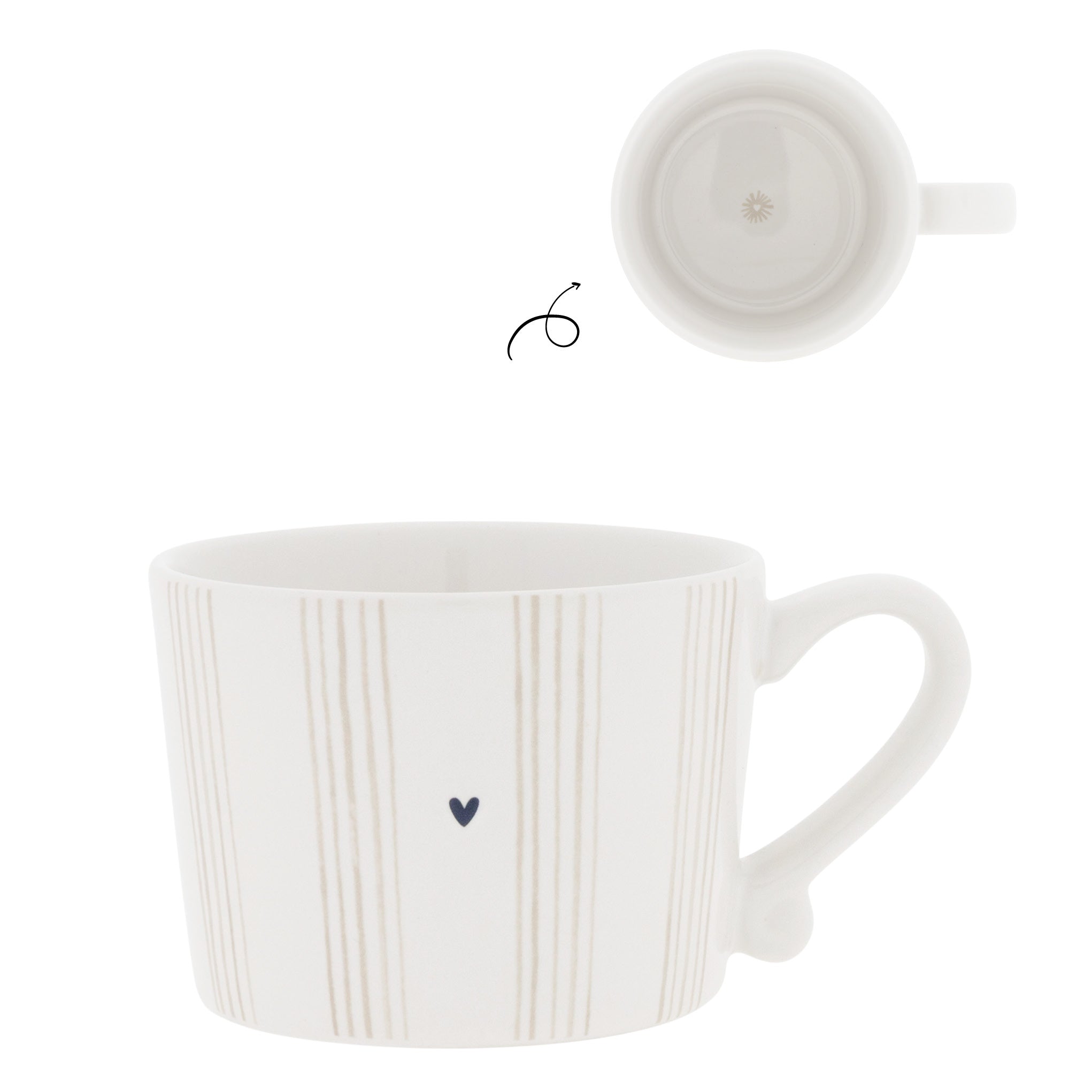 Tasse "small stripes" klein beige - Bastion Collections