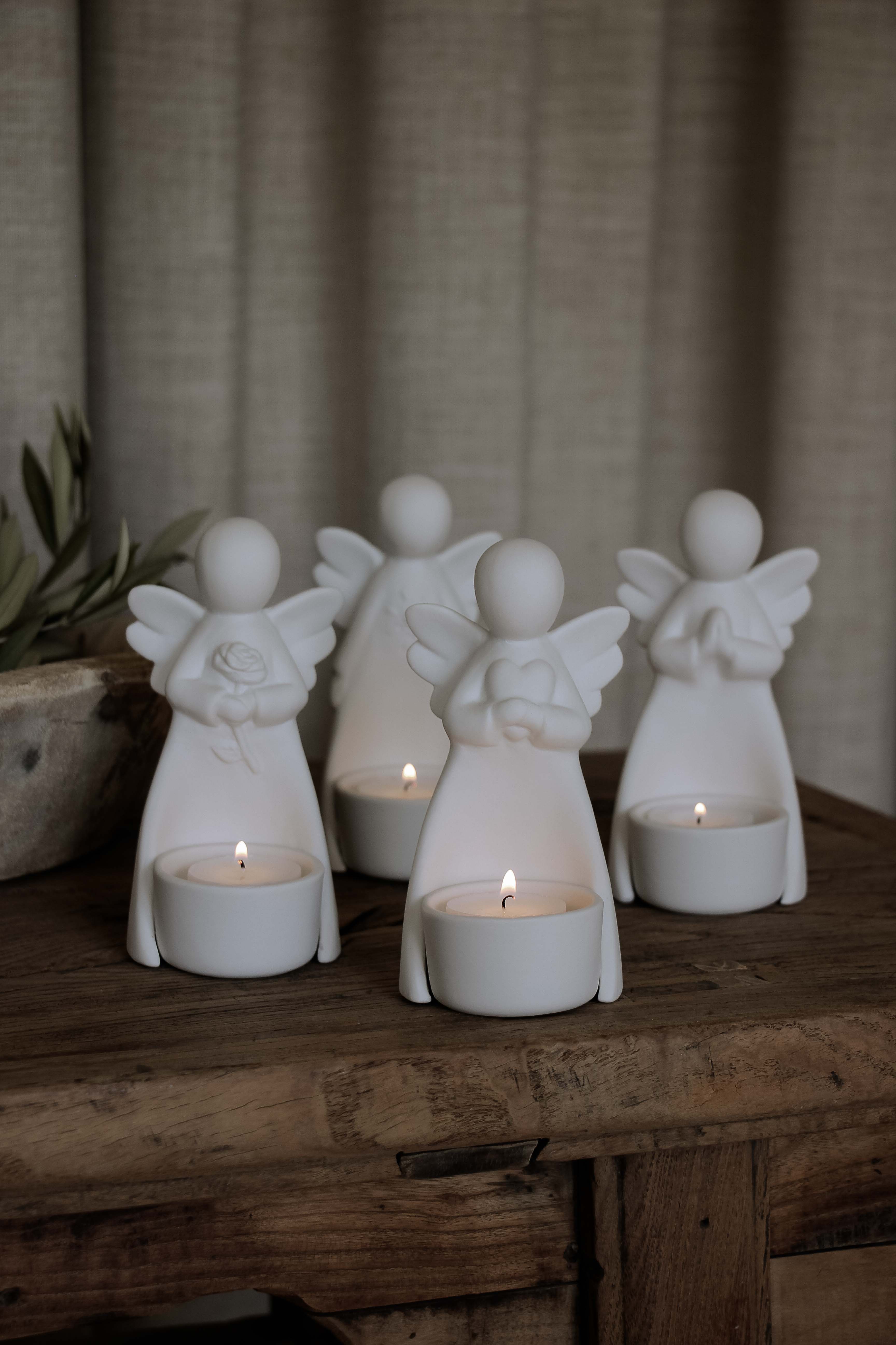 Teelichthalter Engel "Thank you" - Majas Cottage