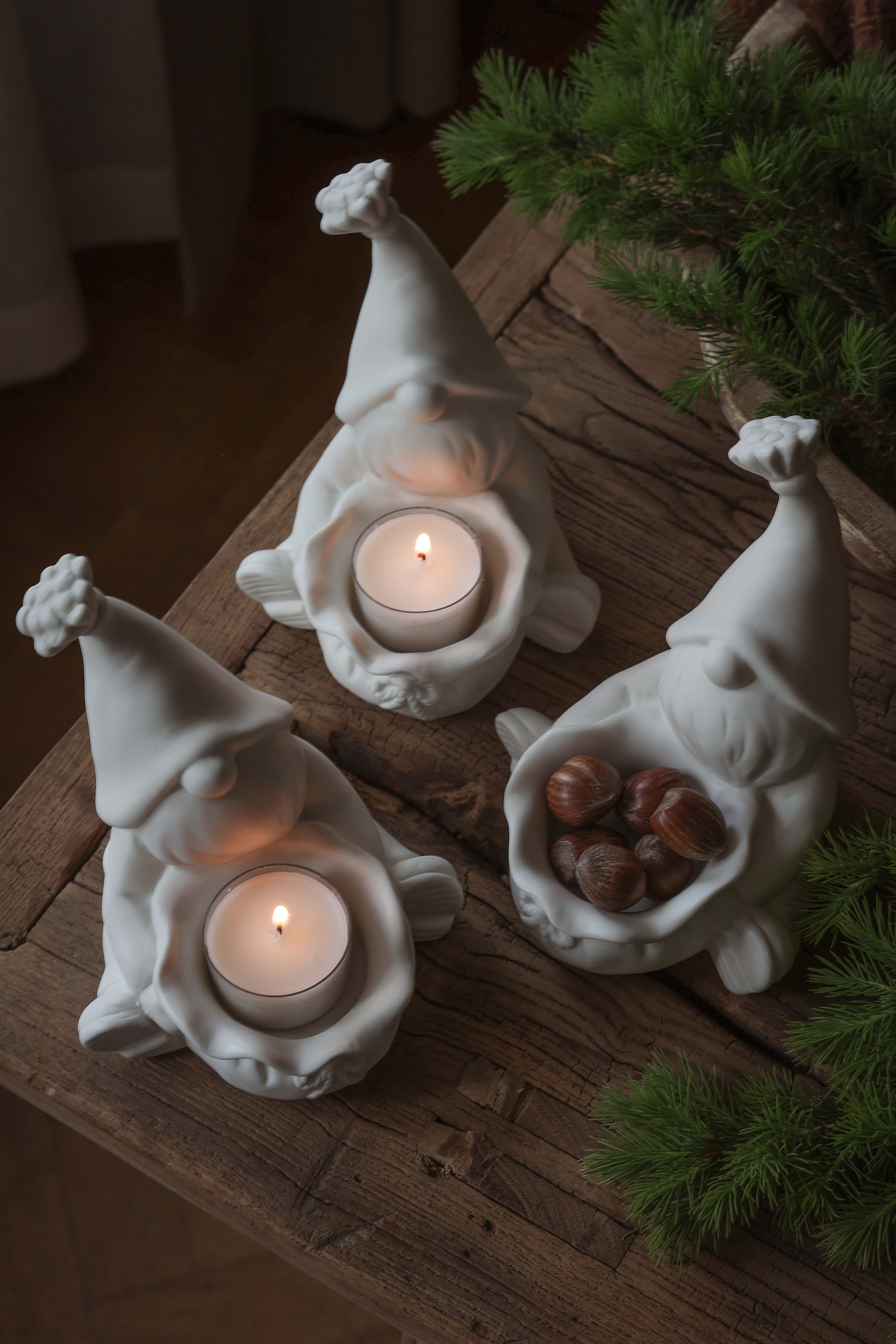 Tea light holder Mr. Santa - Majas Cottage