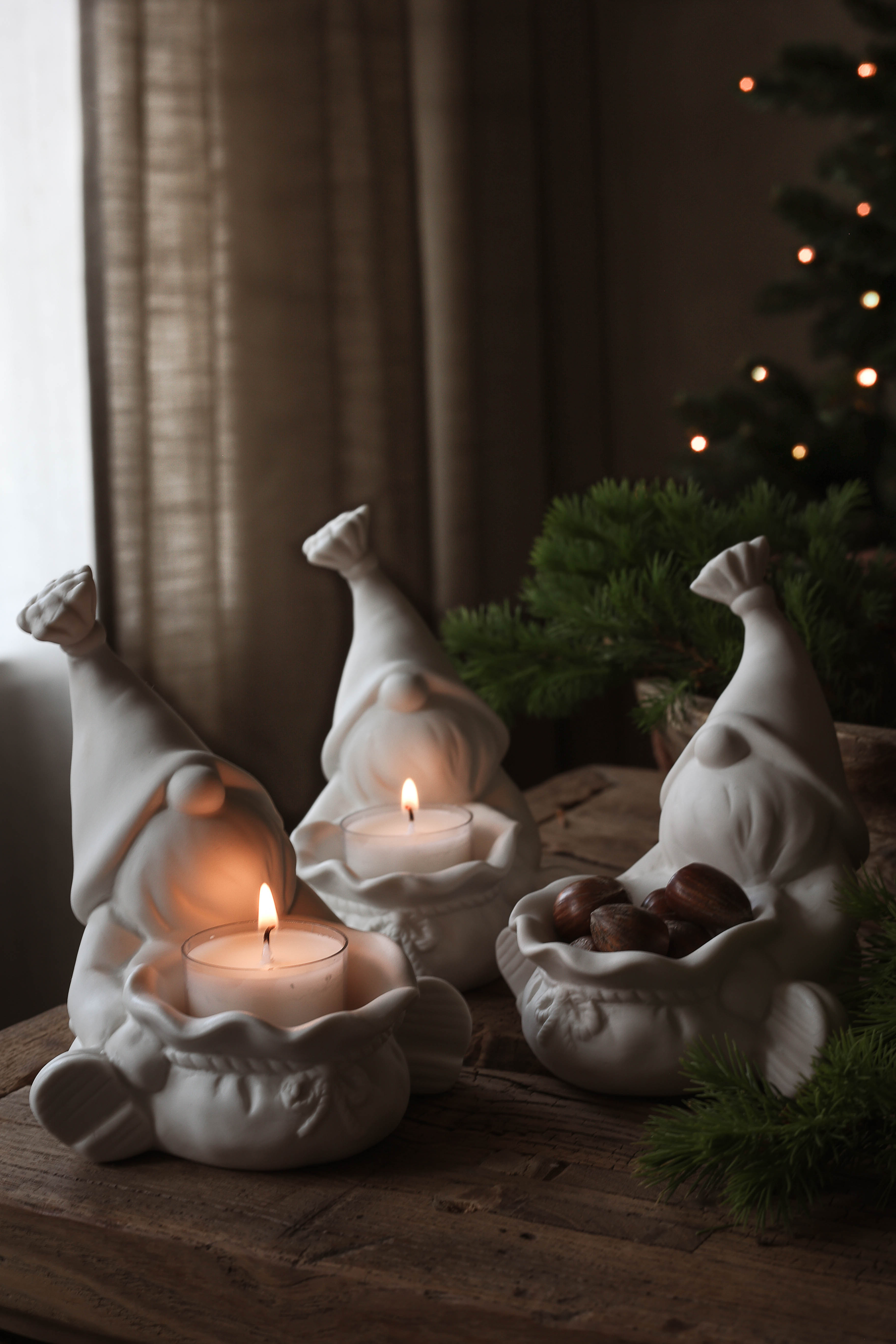 Tea light holder Mr. Santa - Majas Cottage