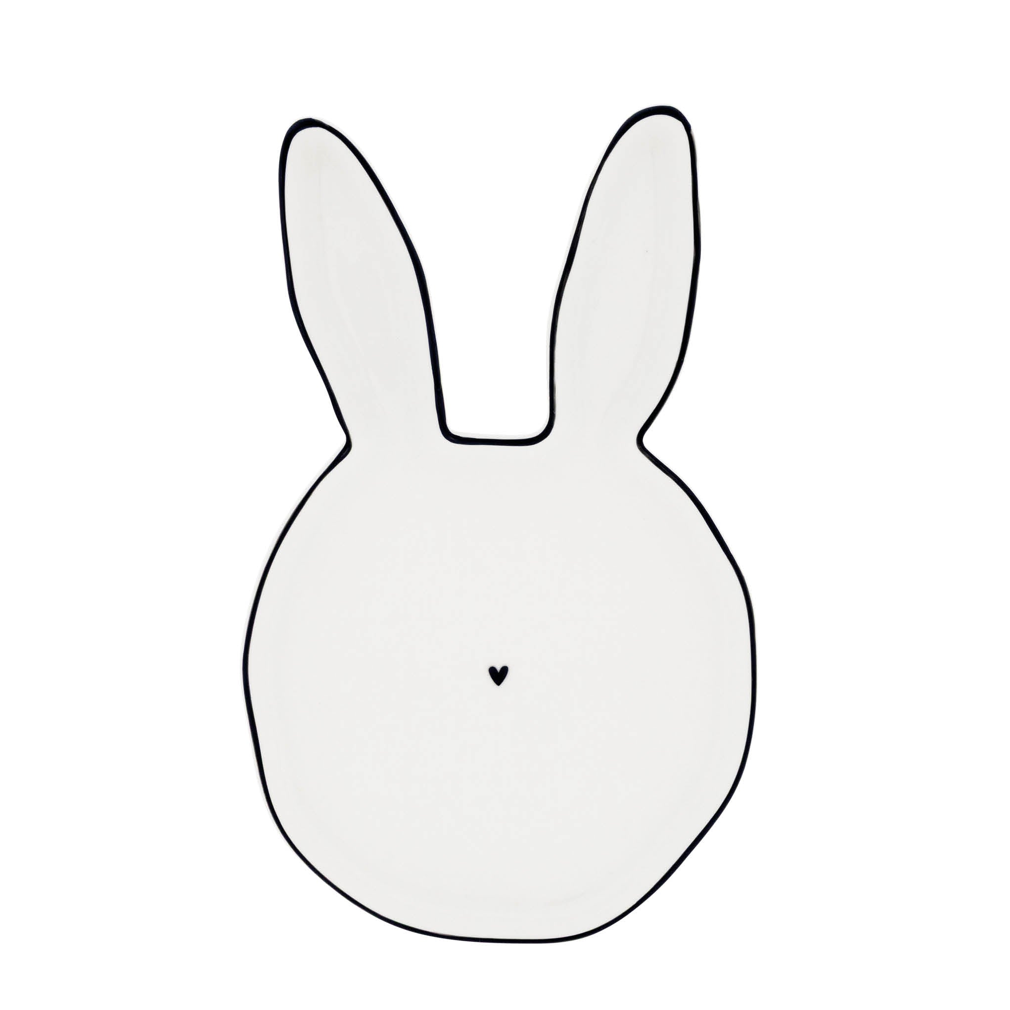 Teller "bunny ears" schwarz - Bastion Collections