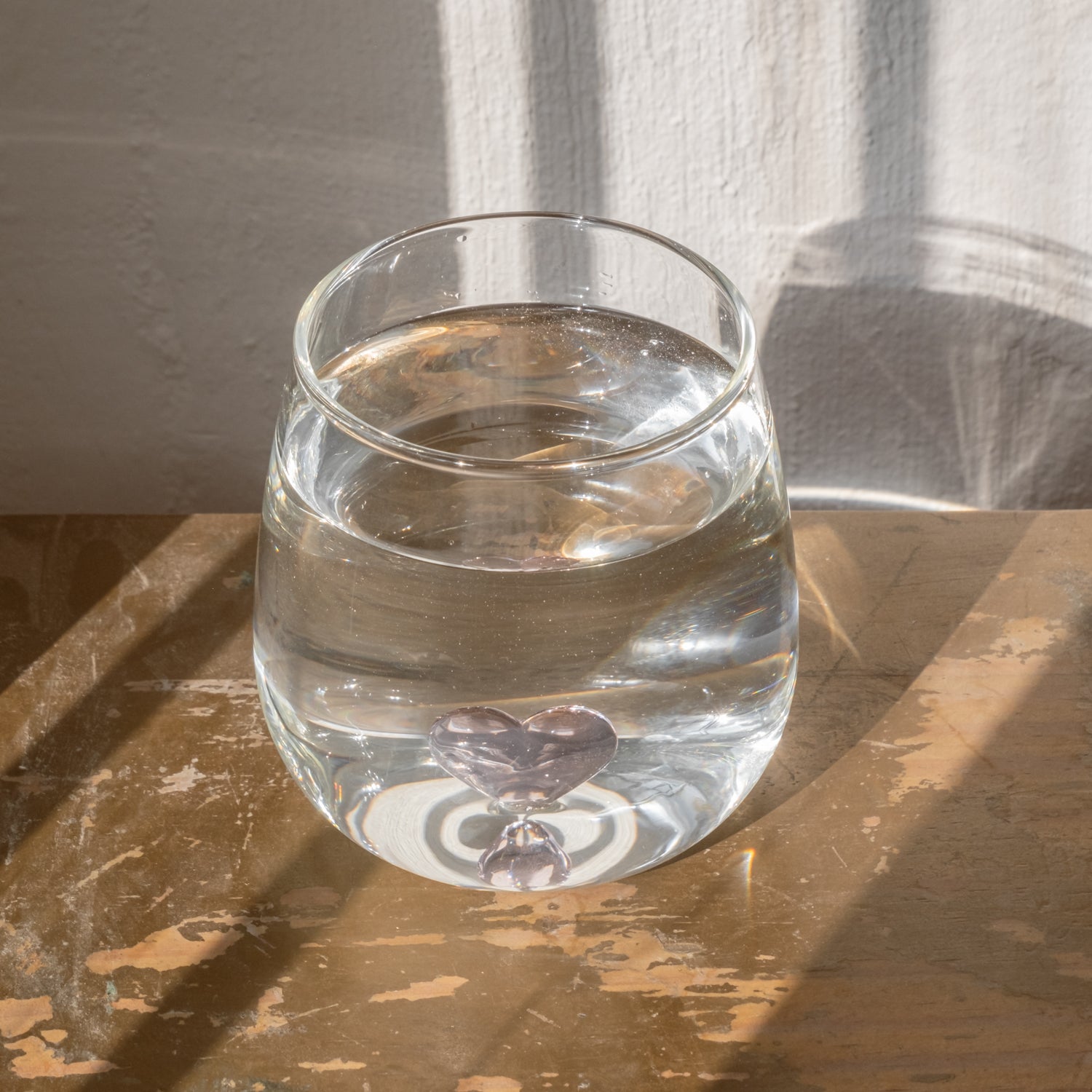 Drinking glasses heart shape pink - Eulenschnitt