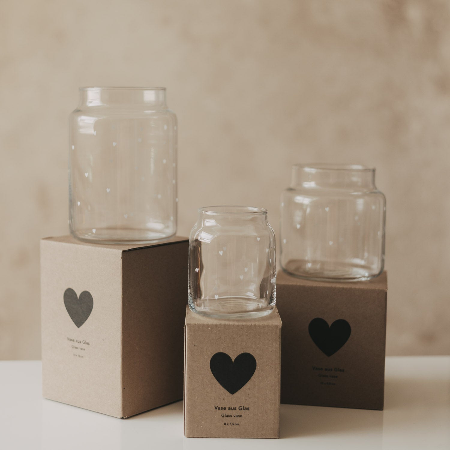 Glass vase hearts small white - Eulenschnitt (Image 7)