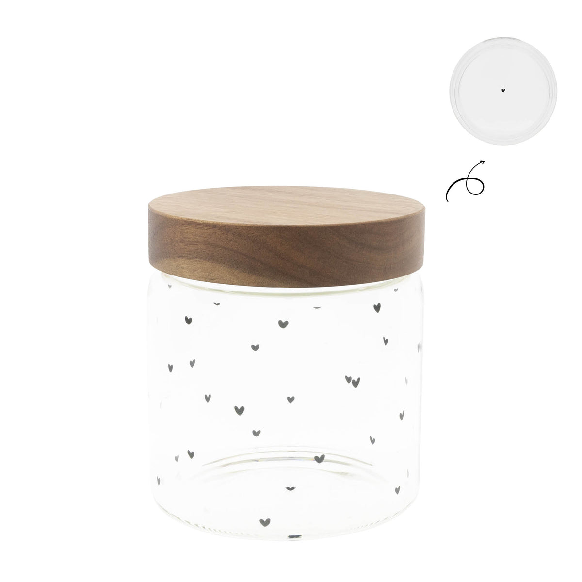 Storage jar "hearts" small - Bastion Collections