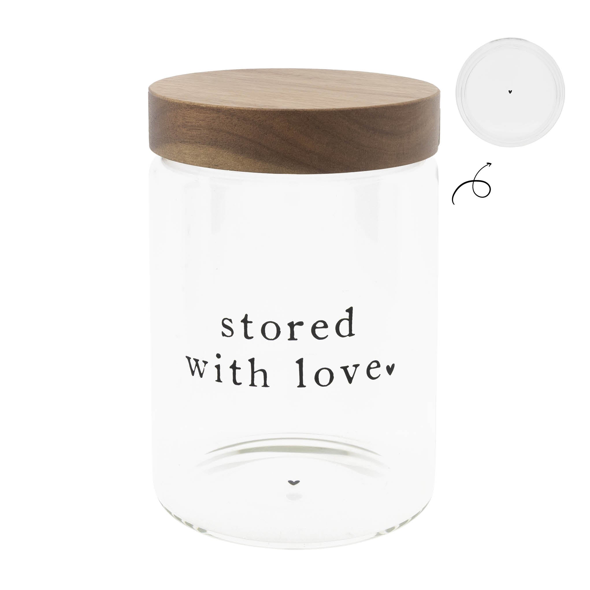 Vorratsglas "stored with love" gross - Bastion Collections