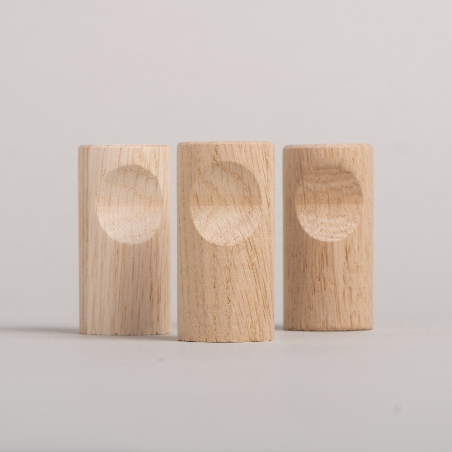 Wandhaken natur 3er Set Design 2 - Eulenschnitt