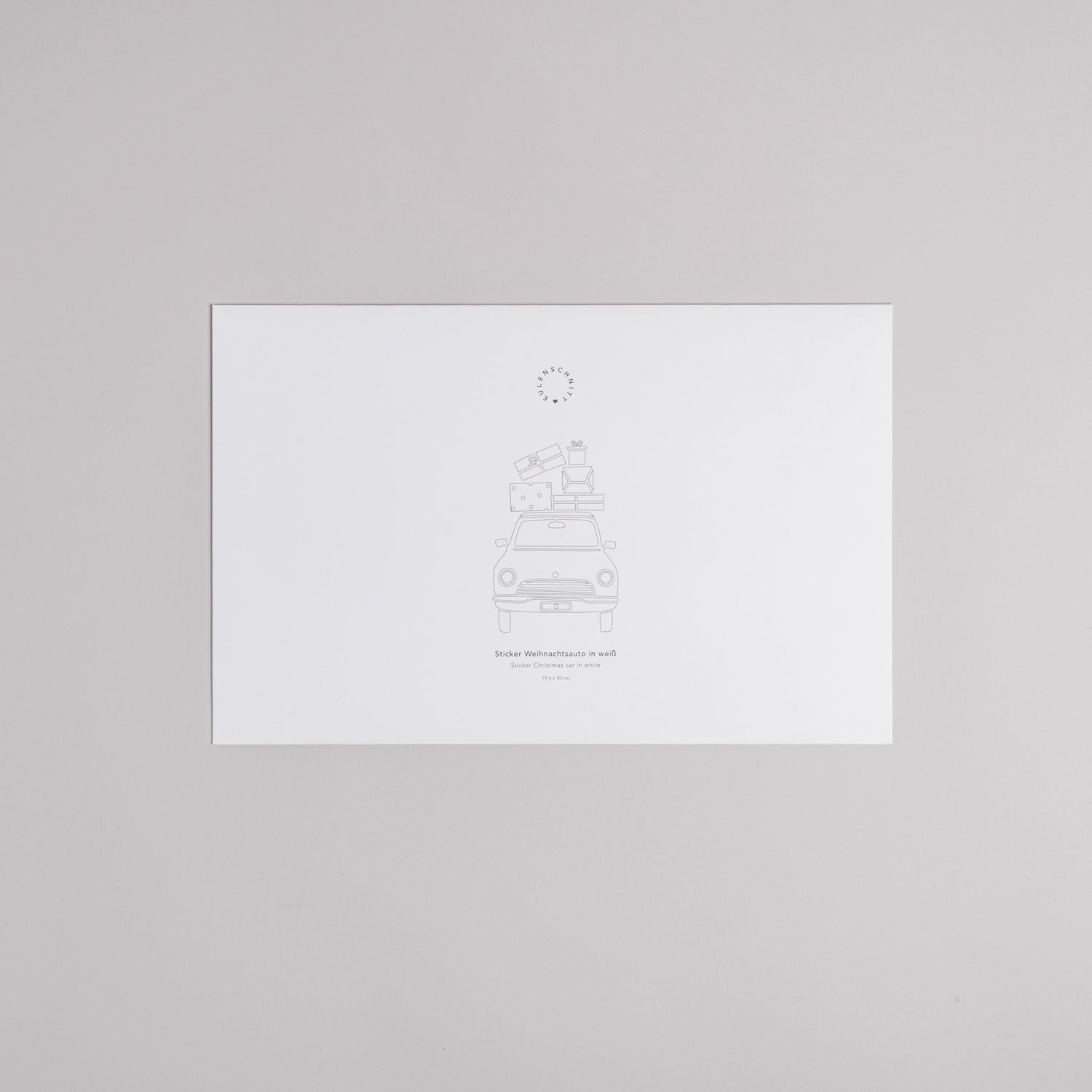 Wandsticker Weihnachstauto - Eulenschnitt
